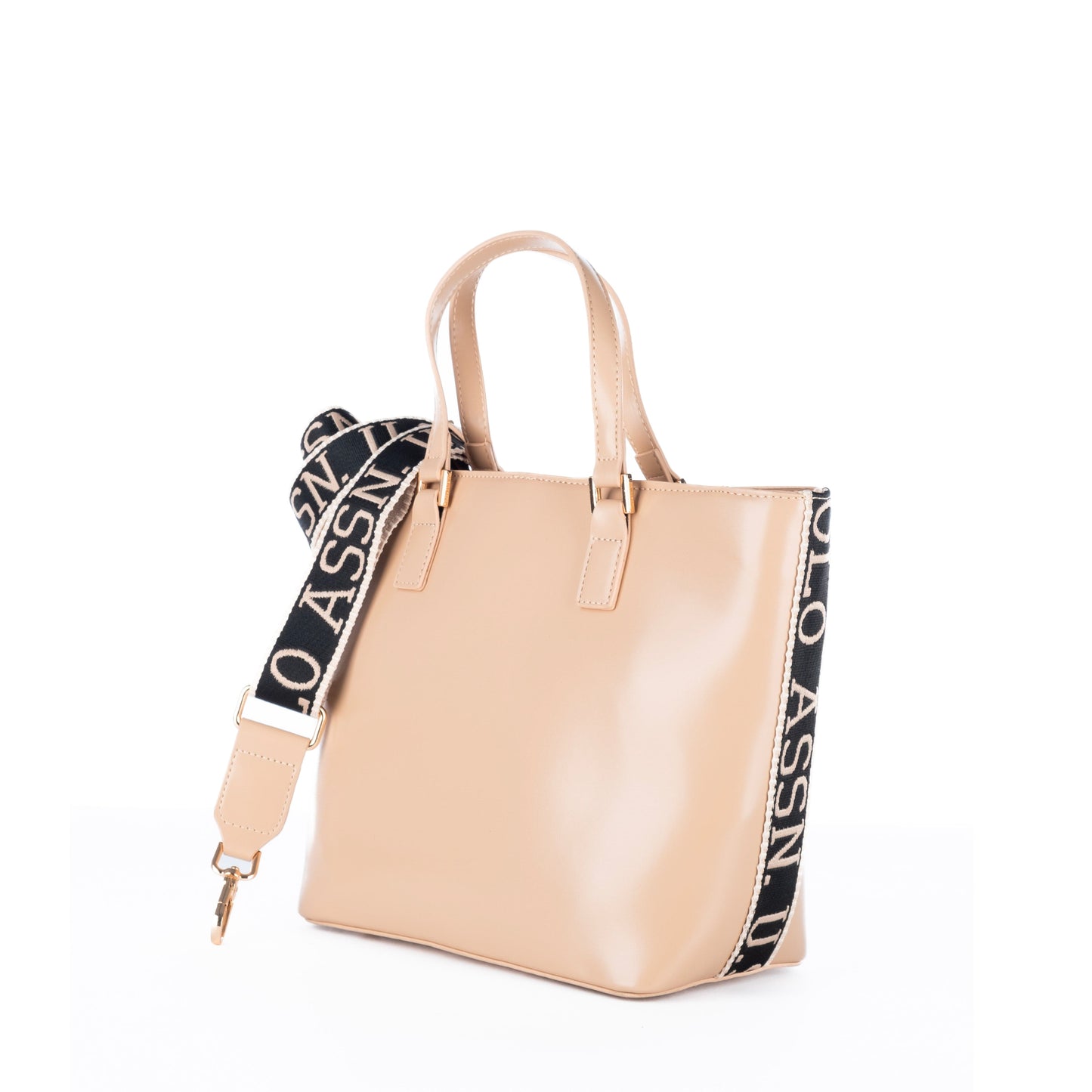 Bolsa Tote Feminina US Polo Bege com Detalhes Elegantes