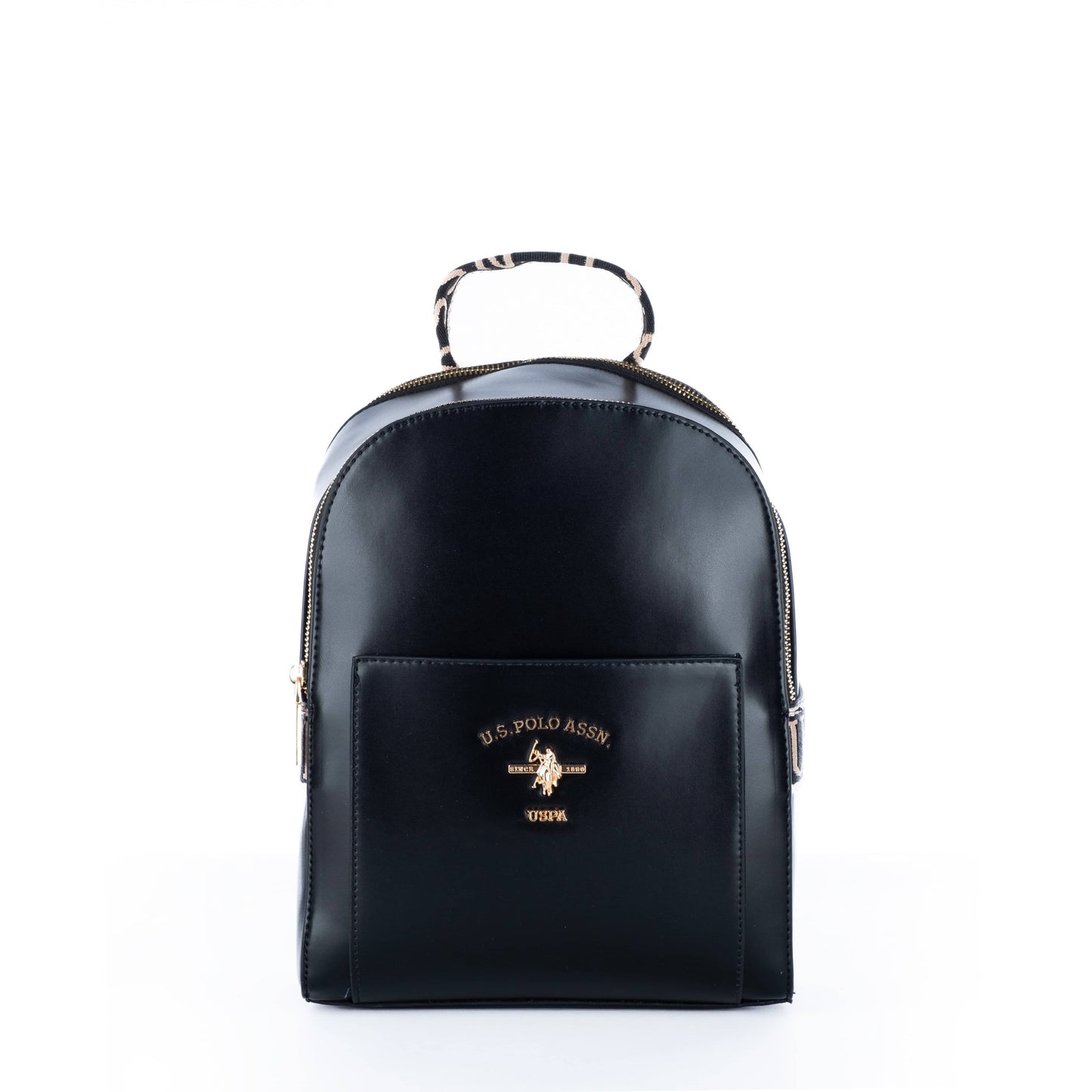 Mochila Feminina US Polo Preta com Detalhes Elegantes