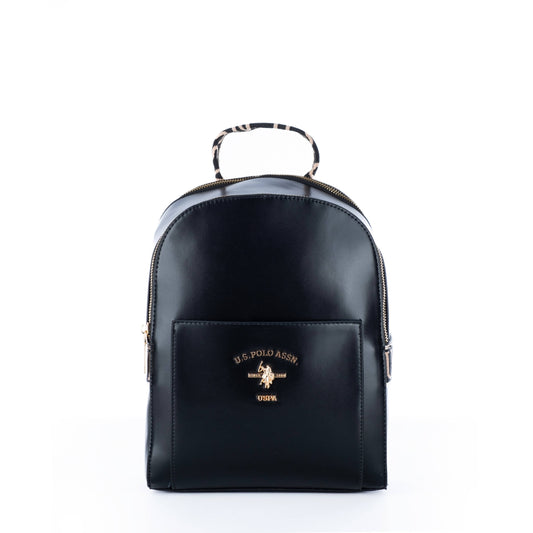 Mochila Feminina US Polo Preta com Detalhes Elegantes