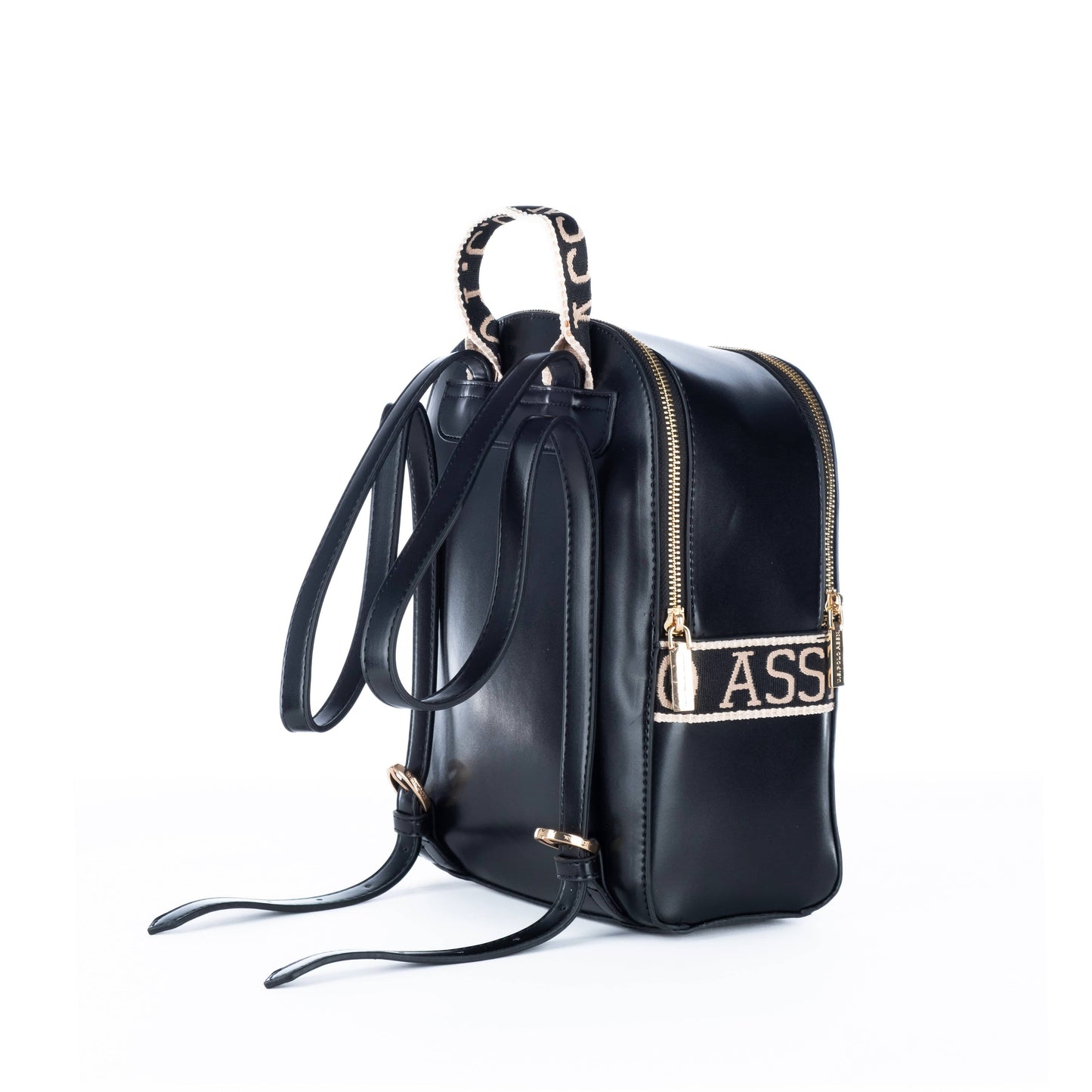 Mochila Feminina US Polo Preta com Detalhes Elegantes