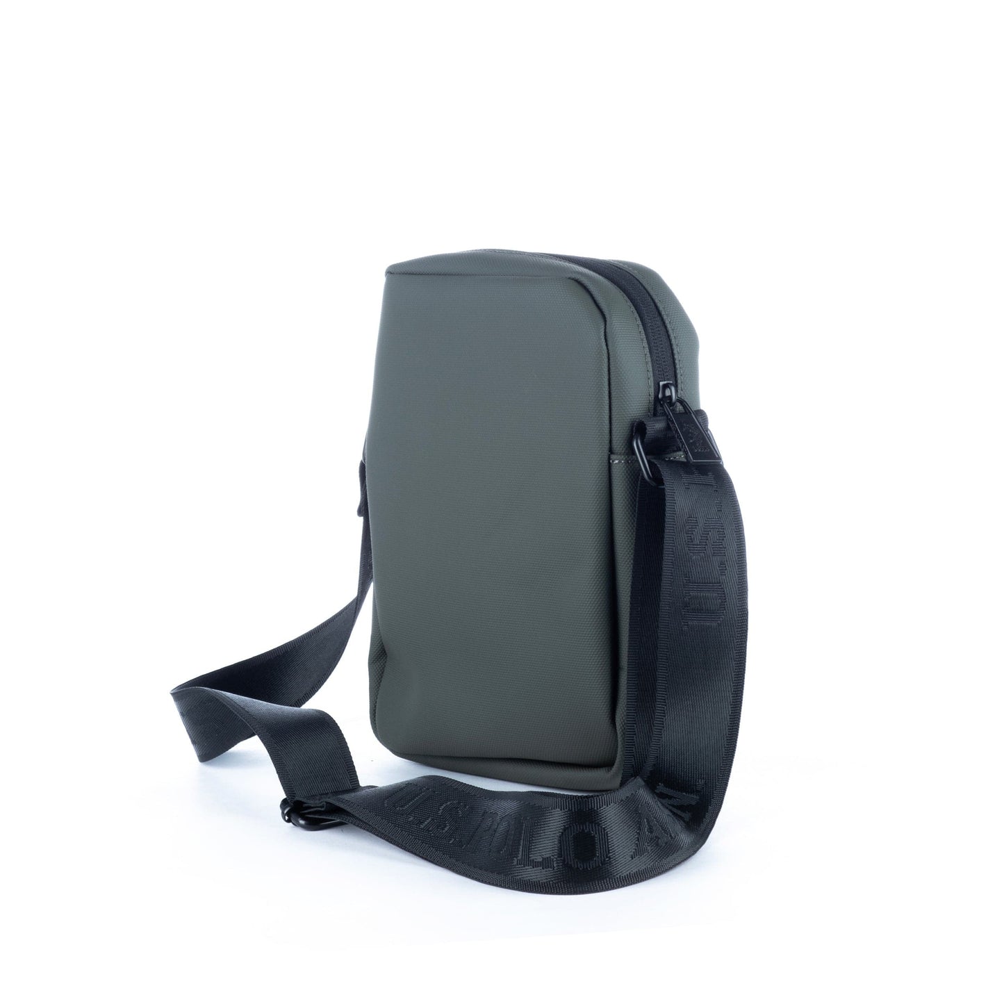 Bolsa Tiracolo de Homem US Polo em Nylon Verde com Bolso Frontal