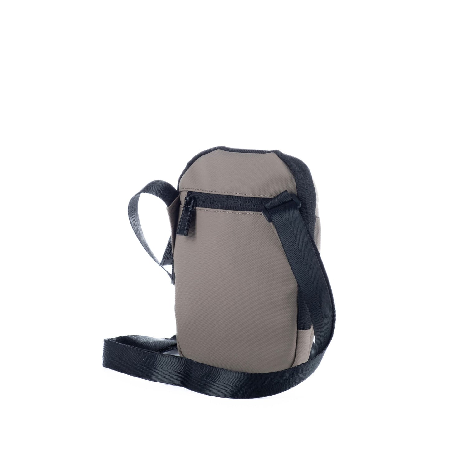 Bolsa Tiracolo Pequena de Homem US Polo em Nylon Bege com Bolsos Funcionais