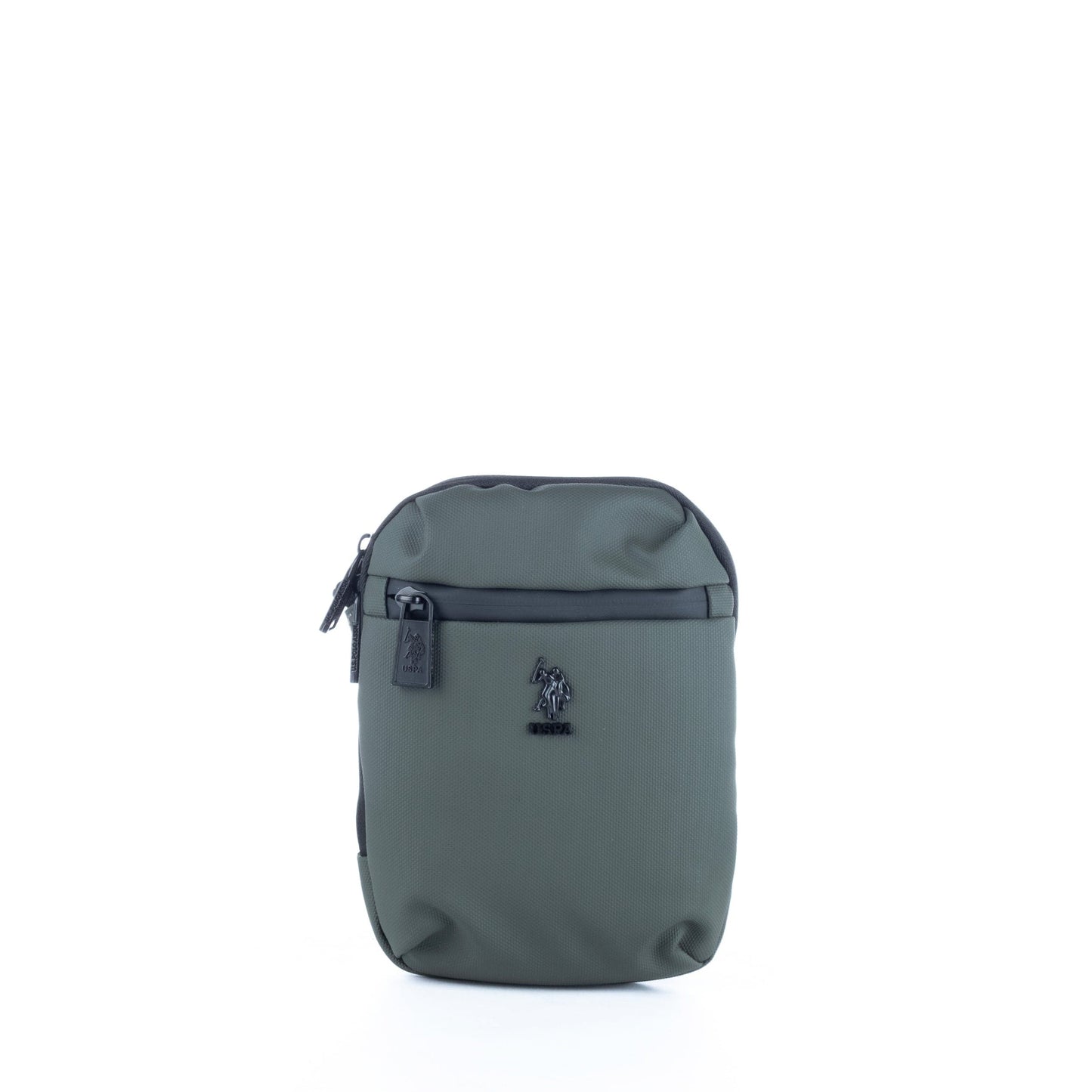Bolsa Tiracolo Pequena de Homem US Polo em Nylon Verde com Bolsos Funcionais