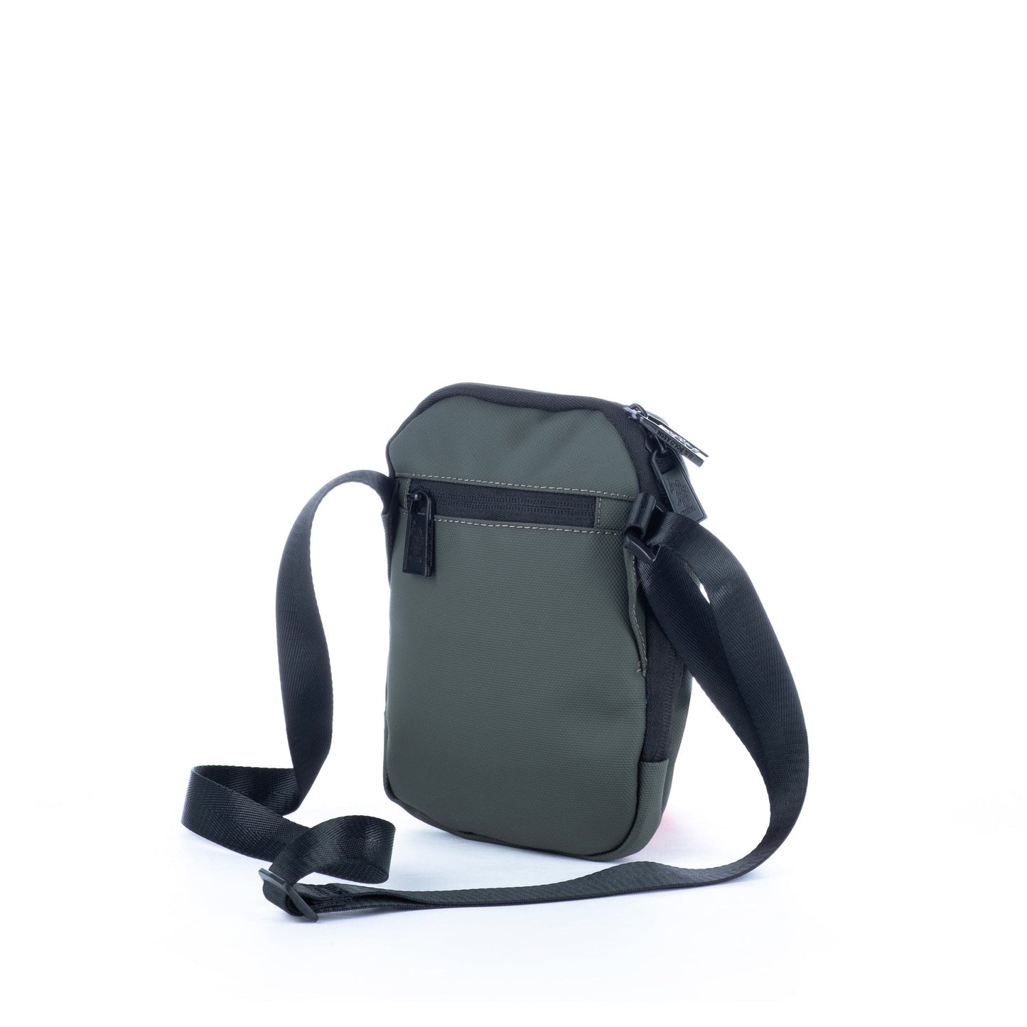 Bolsa Tiracolo Pequena de Homem US Polo em Nylon Verde com Bolsos Funcionais