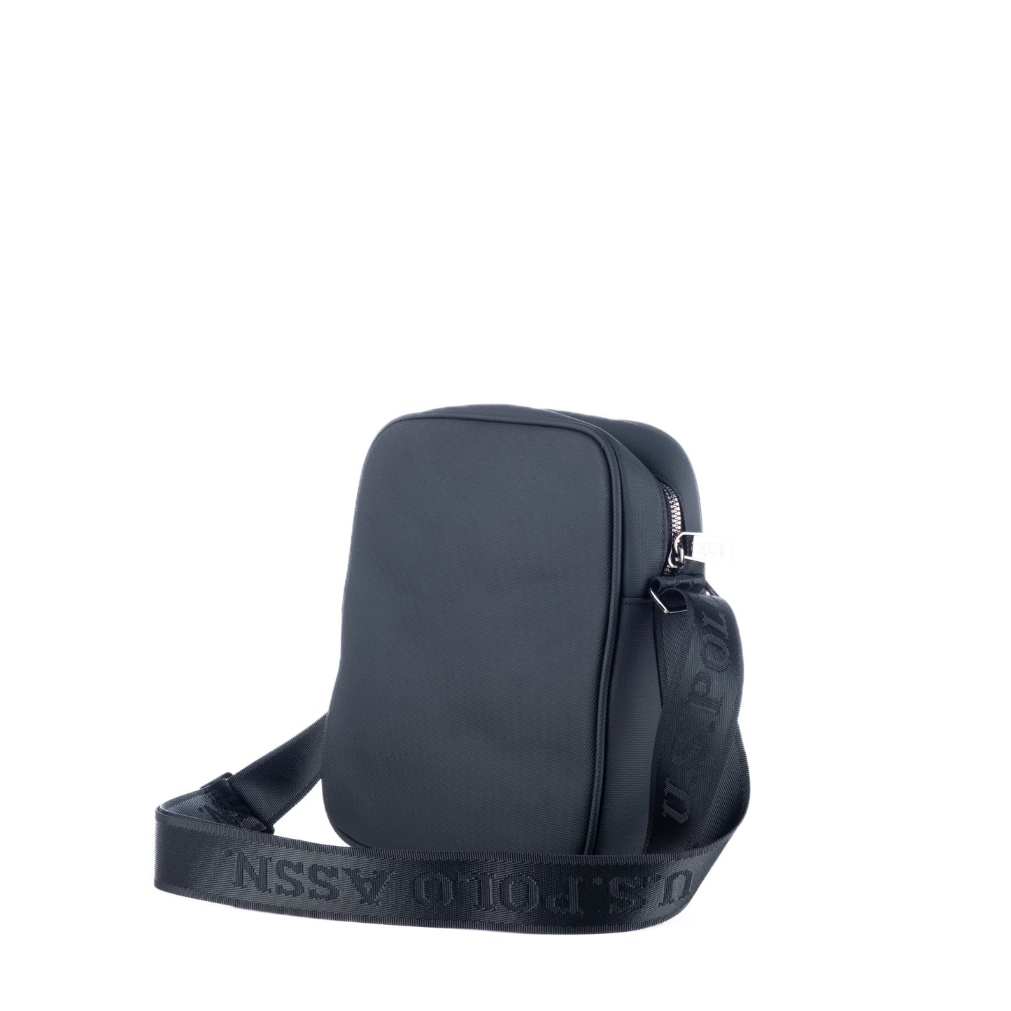Bolsa Tiracolo de Homem US Polo em Nylon Preto com Dois Bolsos Frontais