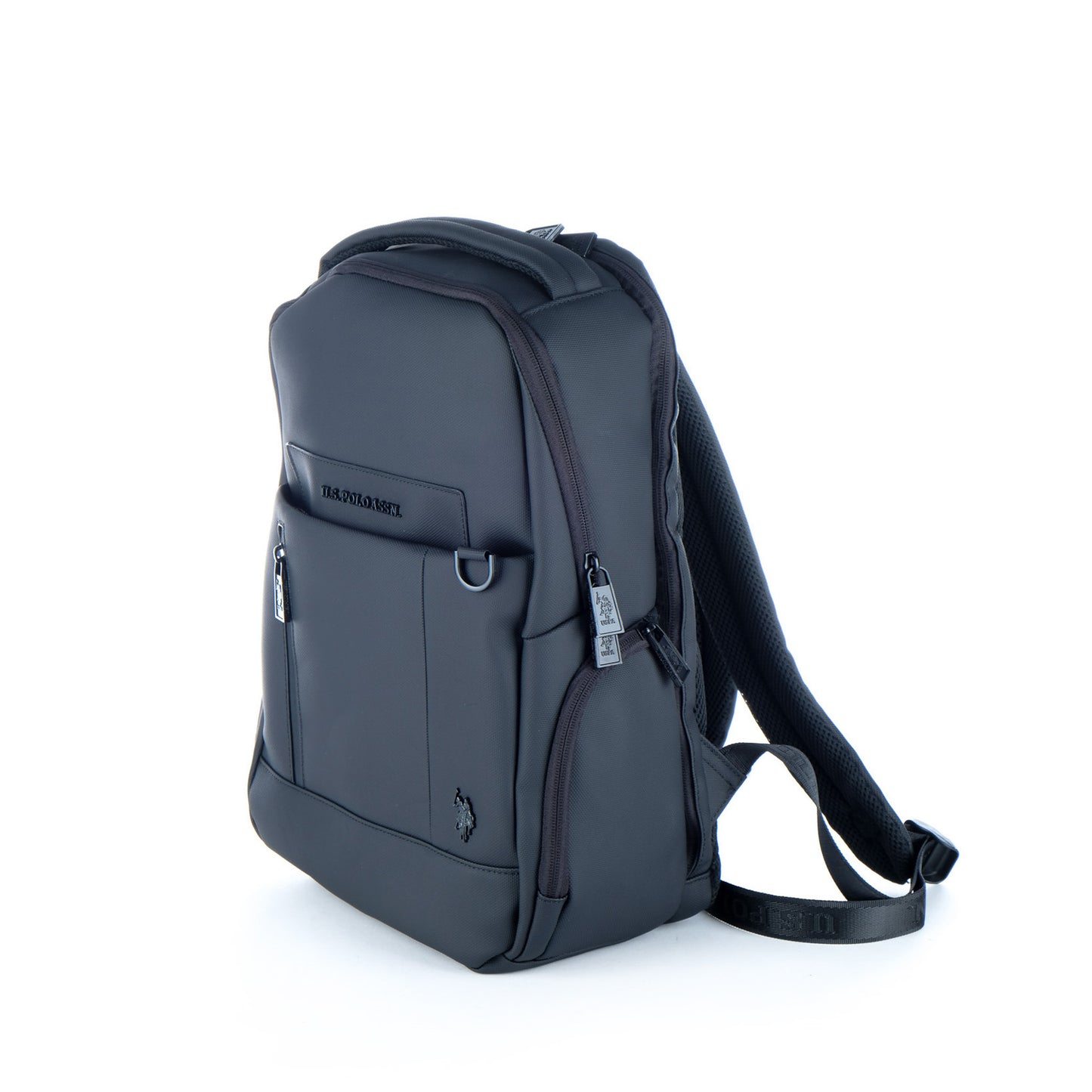 Mochila Homem U.S. Polo Assn. Preta com Bolso Frontal e Detalhes Contrastantes