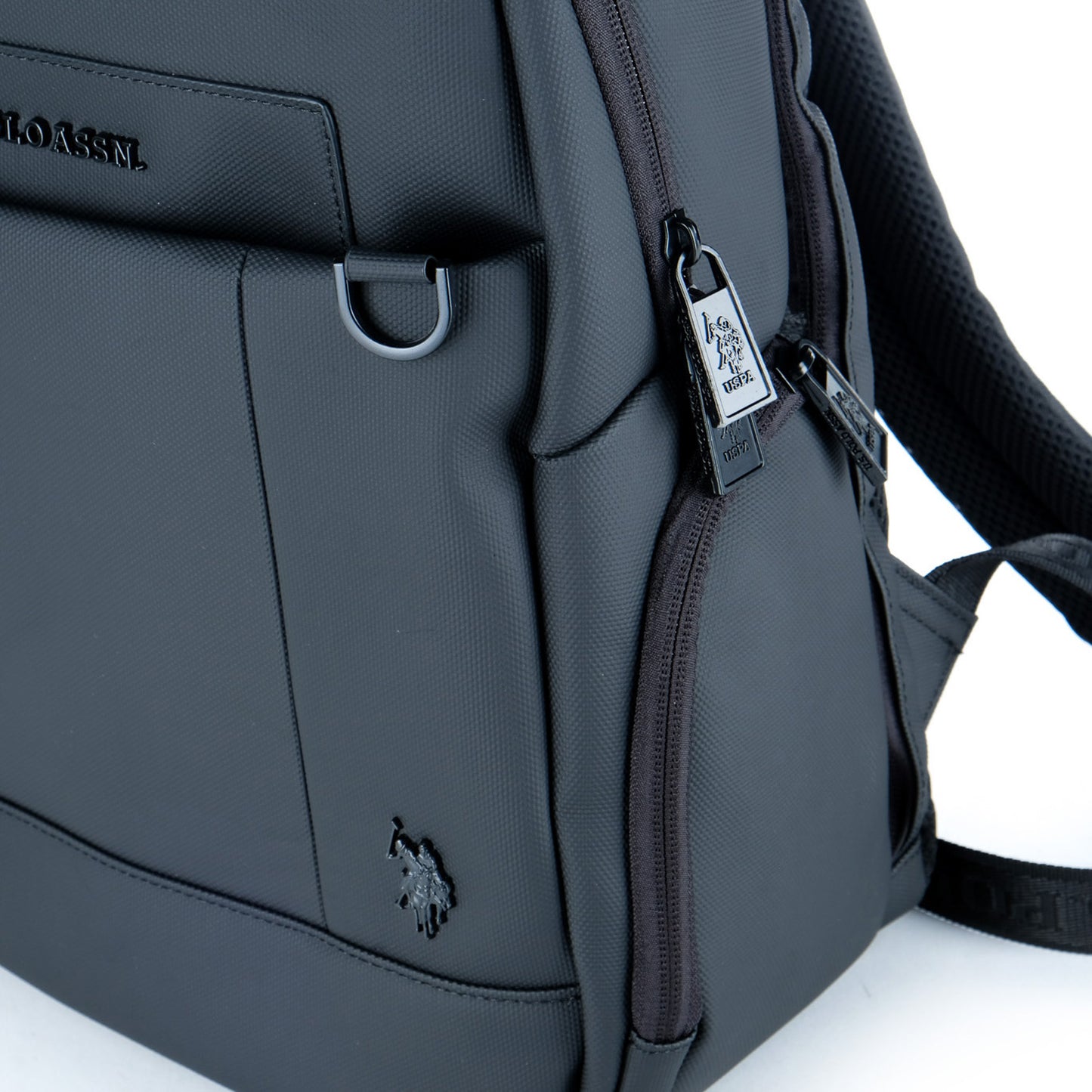 Mochila Homem U.S. Polo Assn. Preta com Bolso Frontal e Detalhes Contrastantes