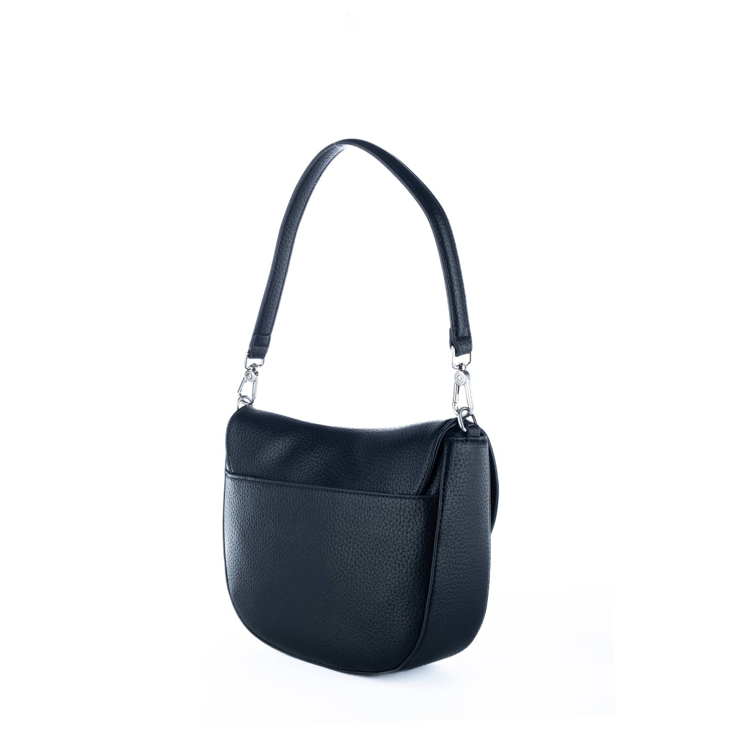 Bolsa Tiracolo Feminina US Polo Preta com Detalhe de Botão Prateado