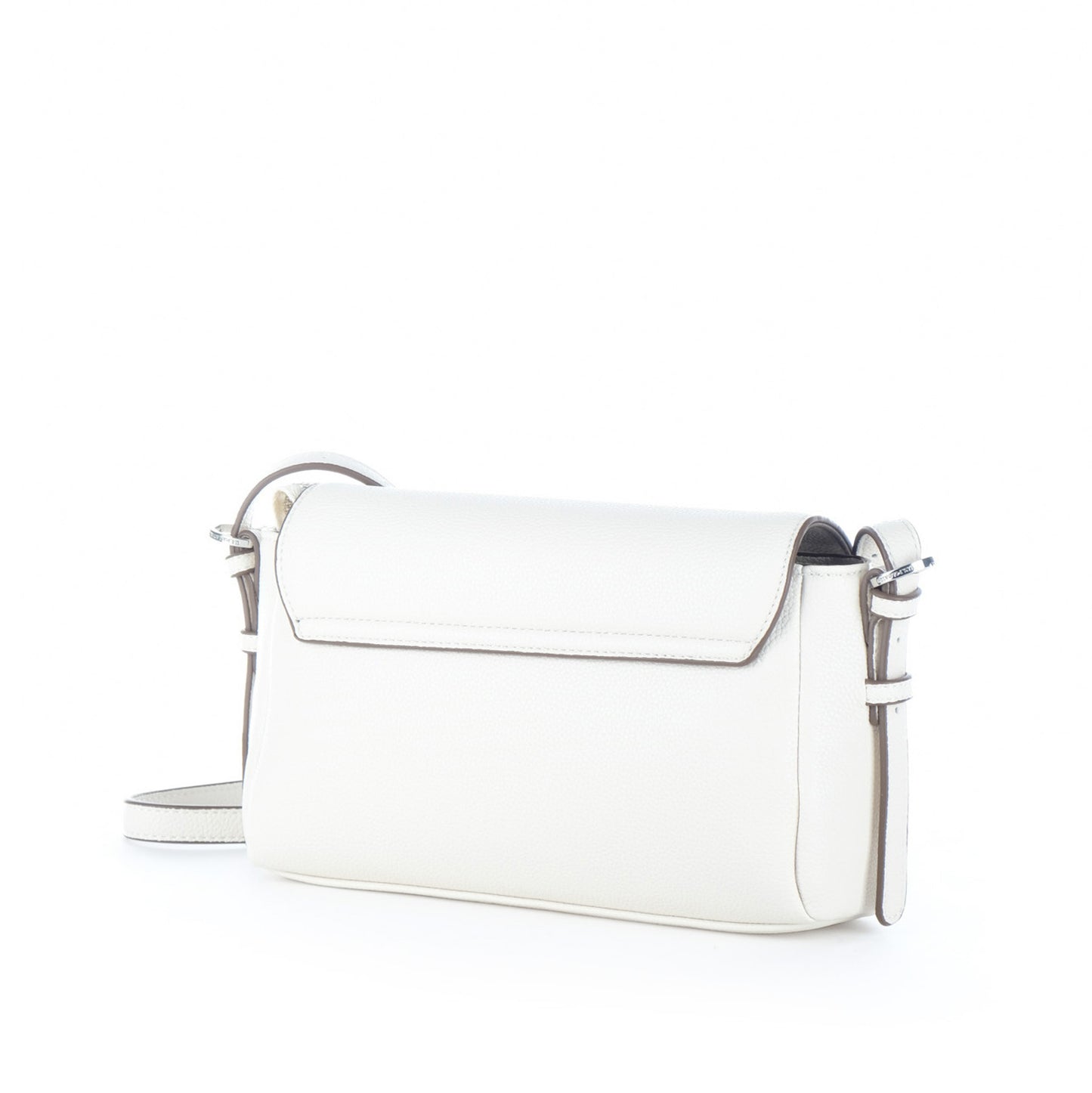 Bolsa de Ombro U.S. Polo Assn. Branca com Aba e Fecho Metálico
