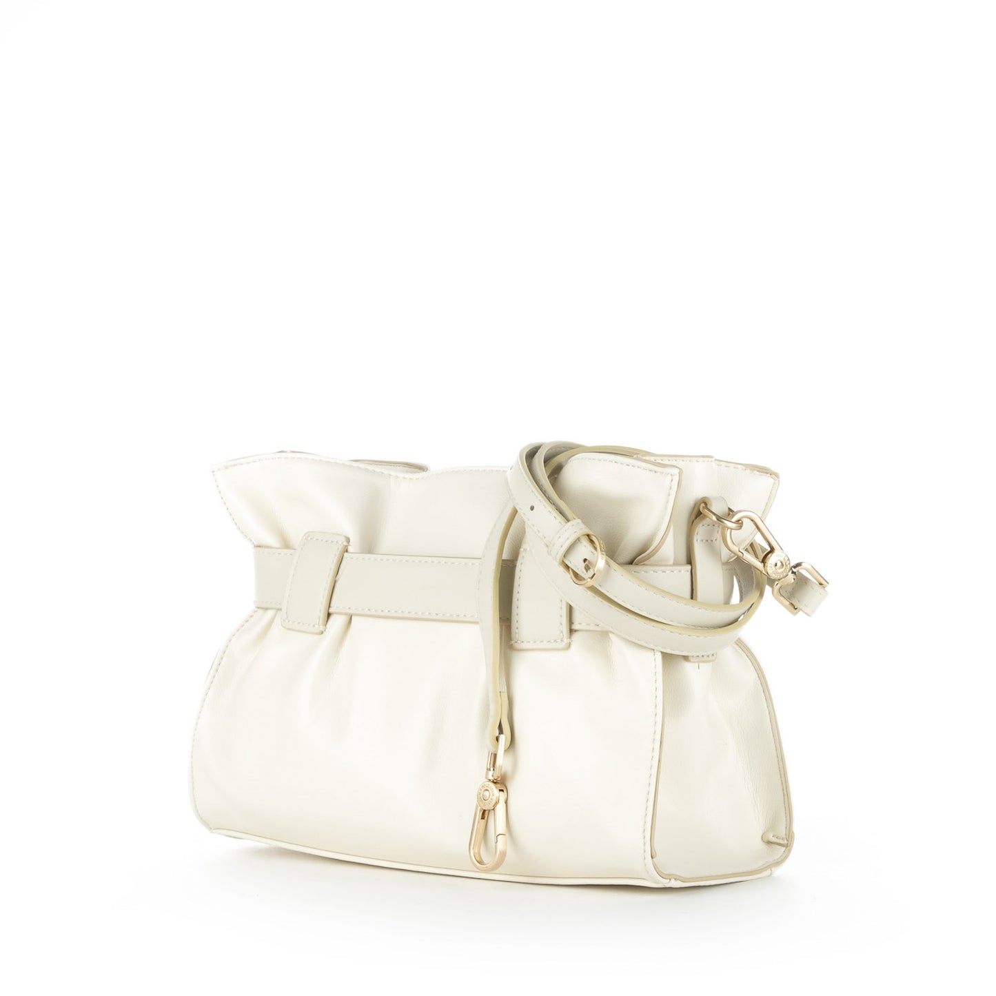 Bolsa Tiracolo U.S. Polo Assn. Branca com Detalhe Metálico Dourado