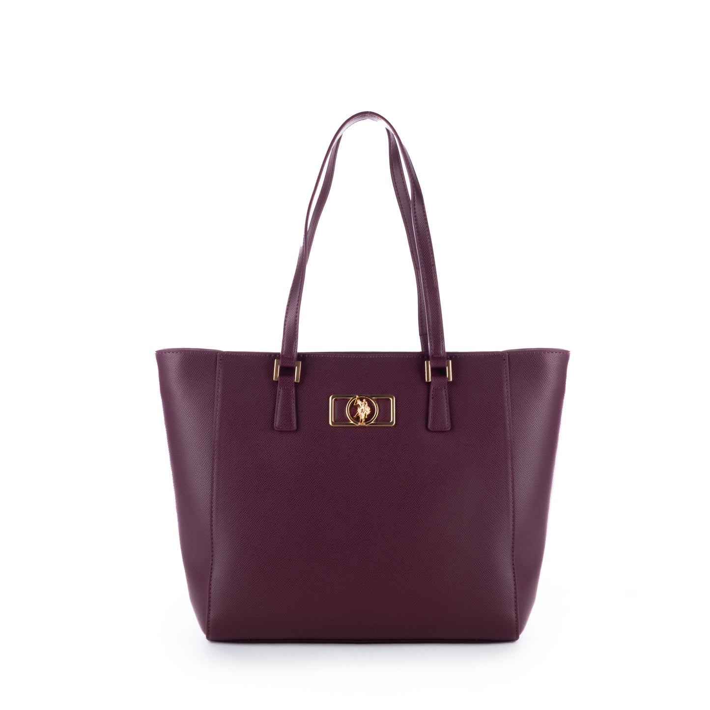 Bolsa Tote US Polo Vinho Detalhes Dourados