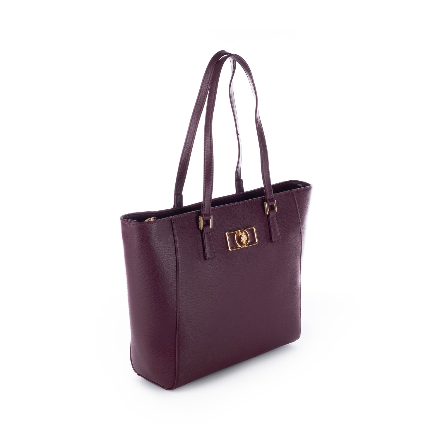 Bolsa Tote US Polo Vinho Detalhes Dourados