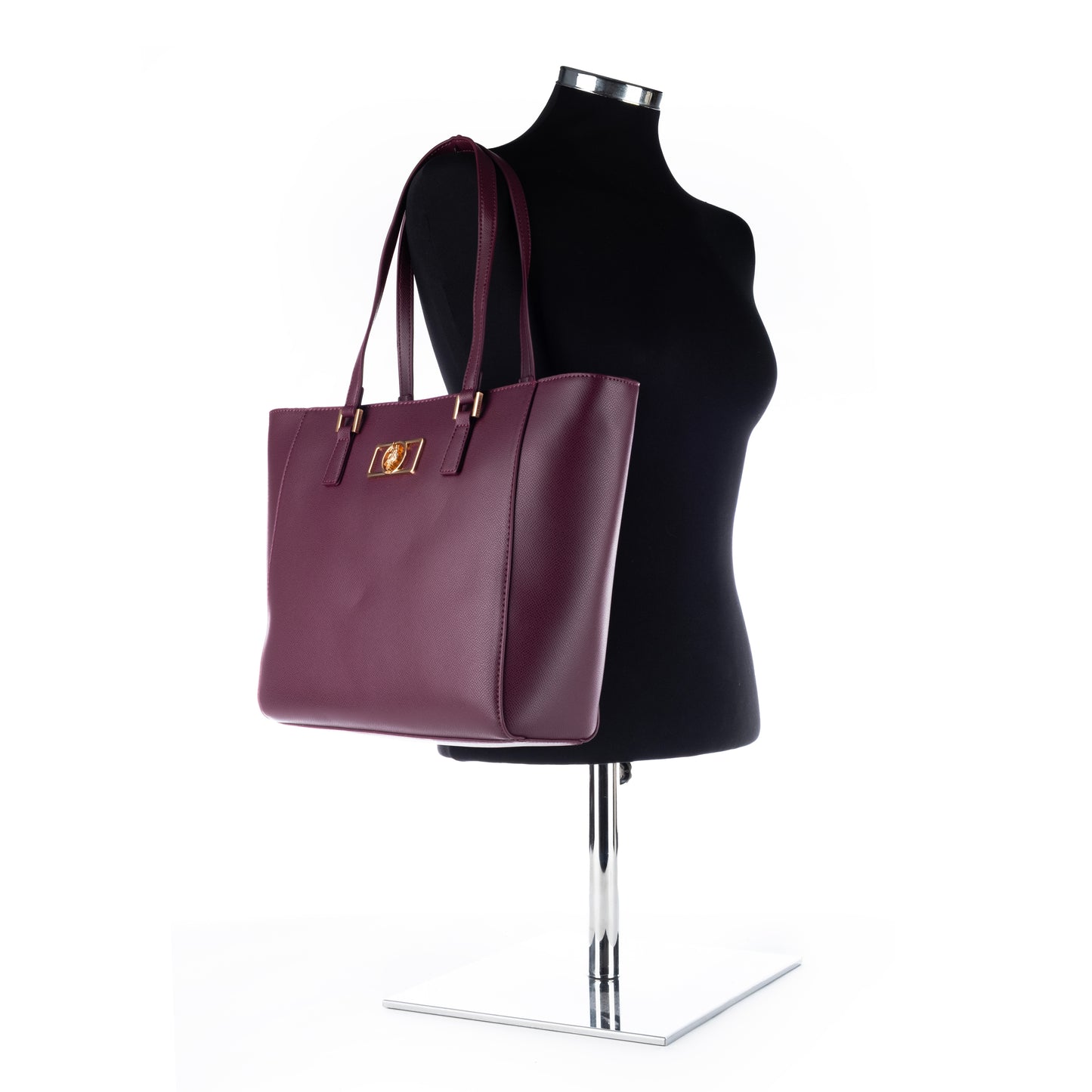 Bolsa Tote US Polo Vinho Detalhes Dourados