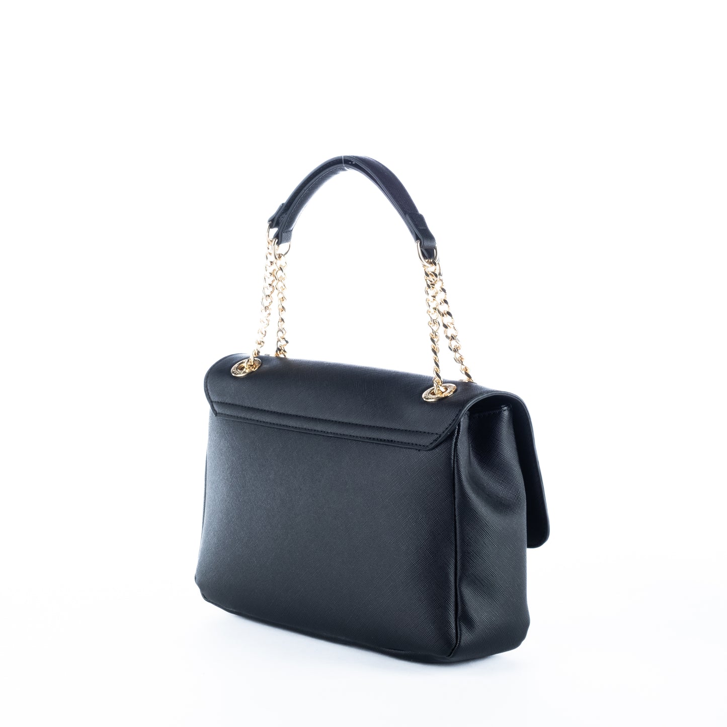 Bolsa de ombro Us Polo Preta com Corrente Dourada
