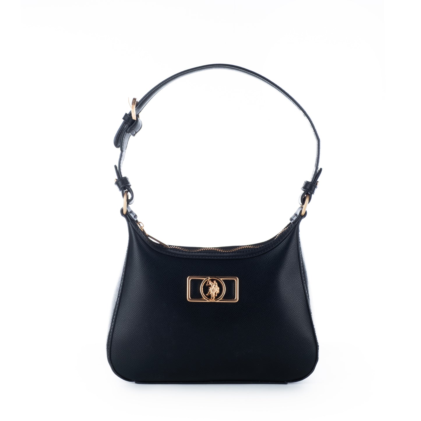 Bolsa de ombro US Polo Assn Preta com Detalhe Dourado