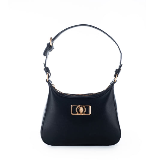 Bolsa de ombro US Polo Assn Preta com Detalhe Dourado