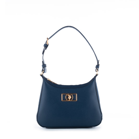 Bolsa de ombro US Polo Azul com Detalhes Dourados