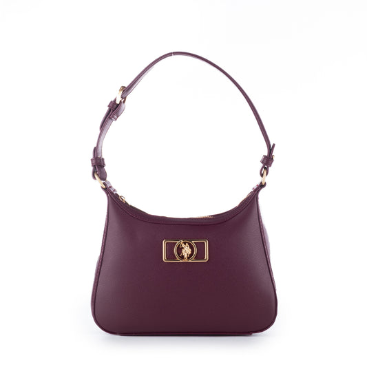 Bolsa de ombro Us Polo Marrom com Detalhe Dourado