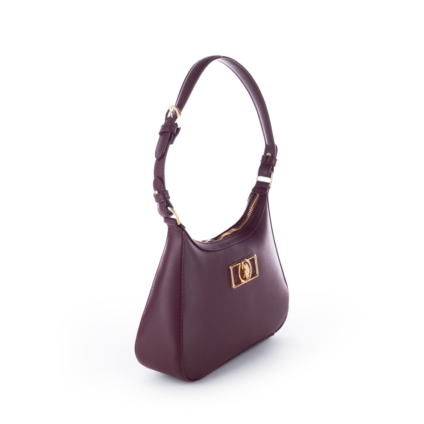 Bolsa de ombro Us Polo Marrom com Detalhe Dourado