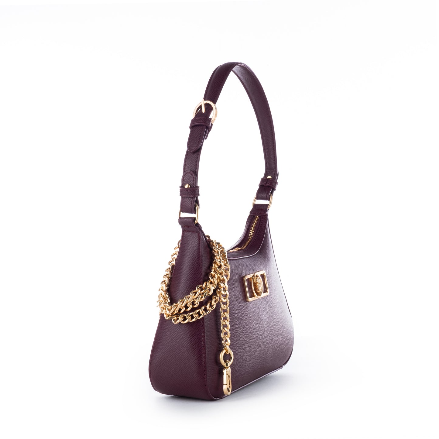 Bolsa de ombro Us Polo Marrom com Detalhe Dourado