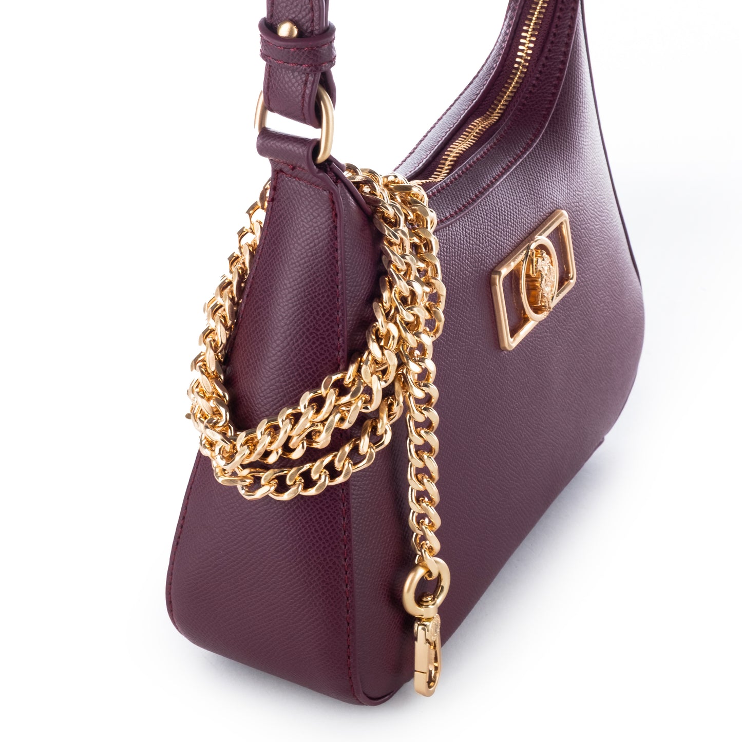 Bolsa de ombro Us Polo Marrom com Detalhe Dourado