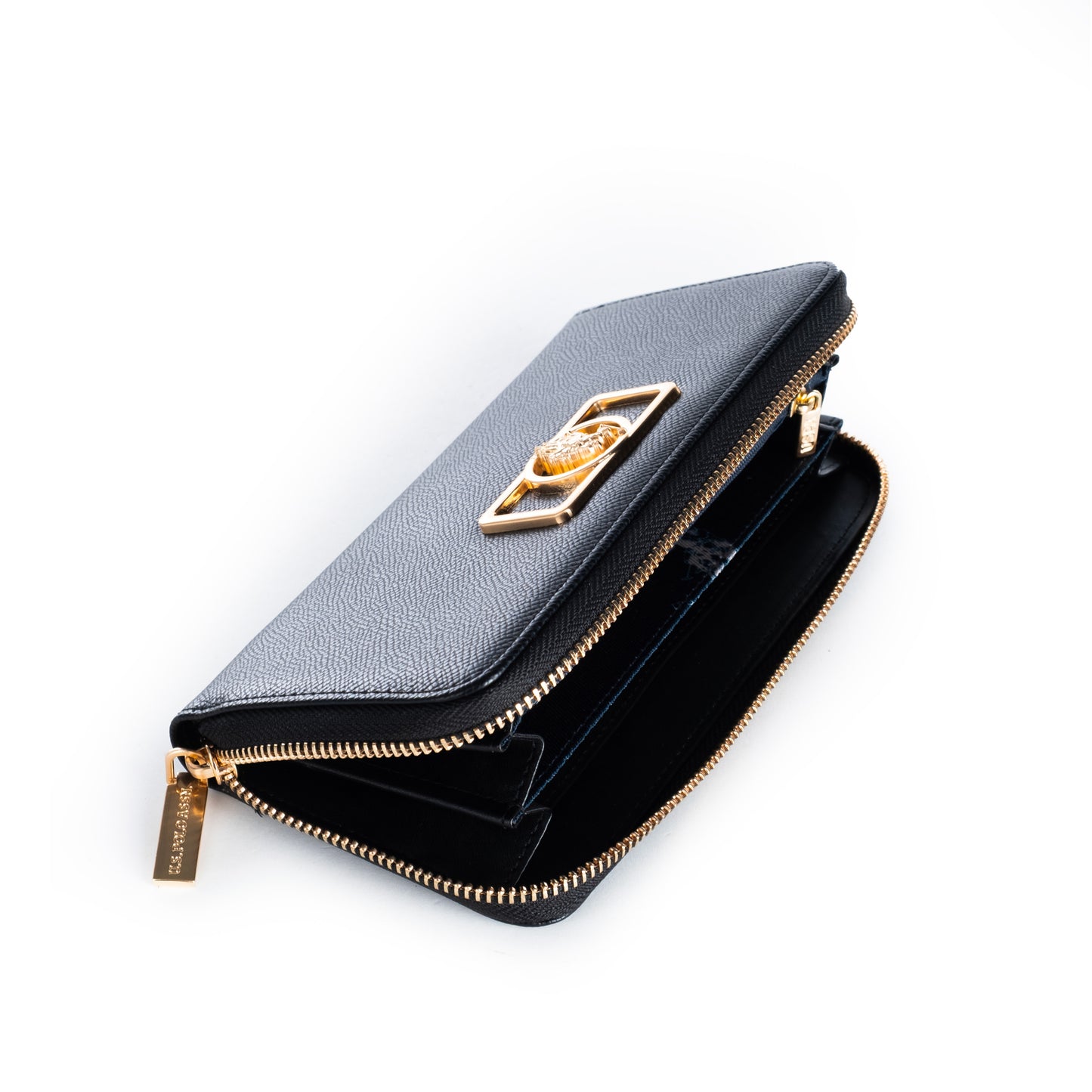 Porta Moedas Mulher US Polo Preta com Detalhe Dourado