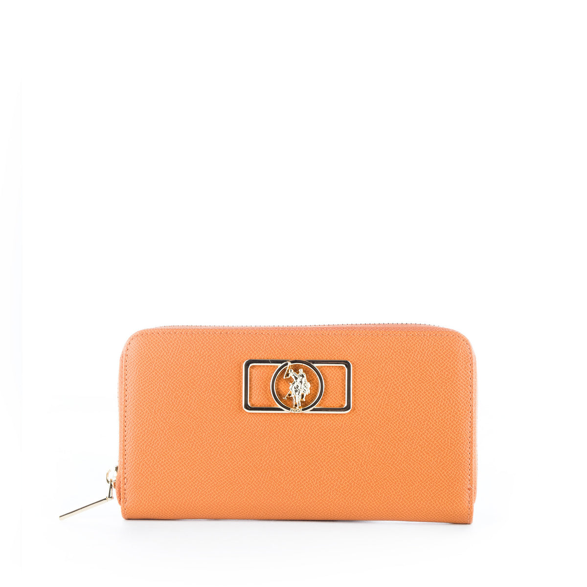 Carteira Mulher U.S. Polo Assn. Laranja com Logótipo Dourado