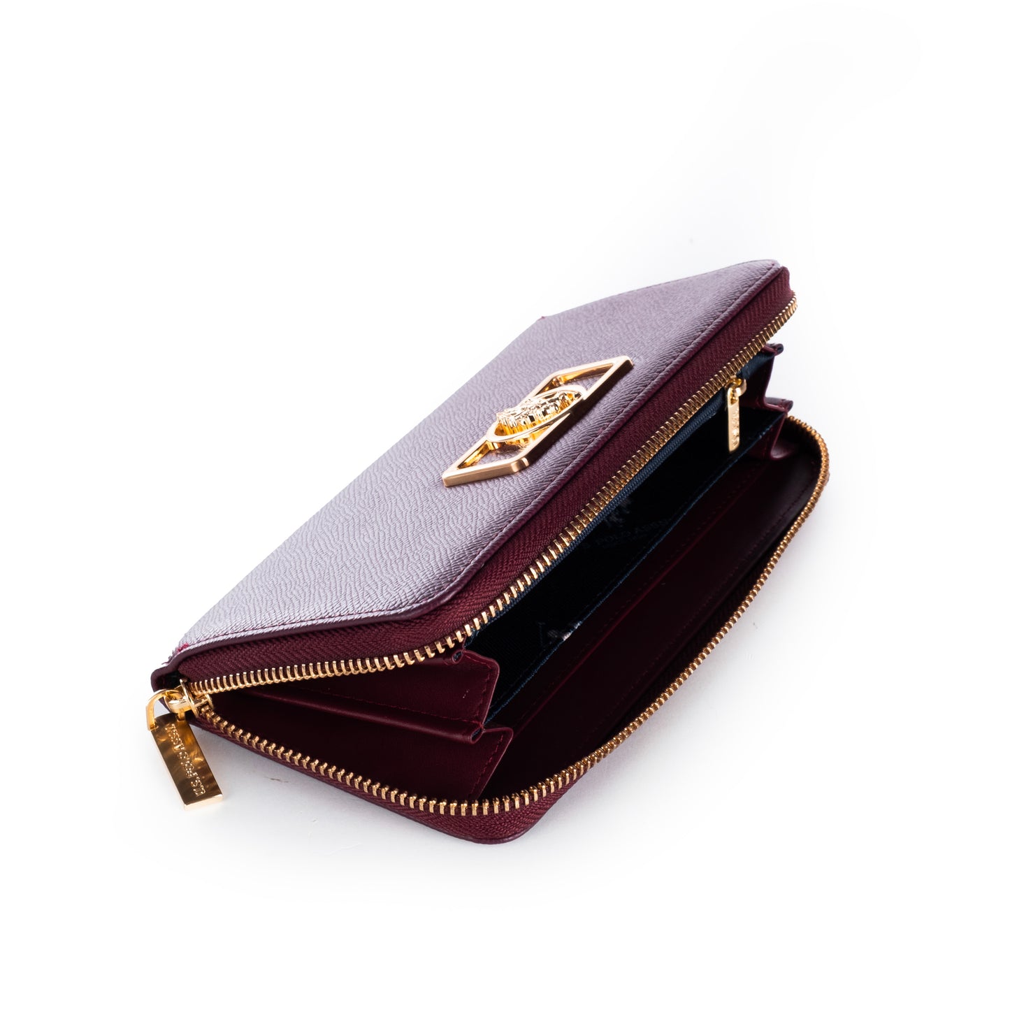 Porta Moedas Mulher US Polo Vinho com Detalhe Dourado