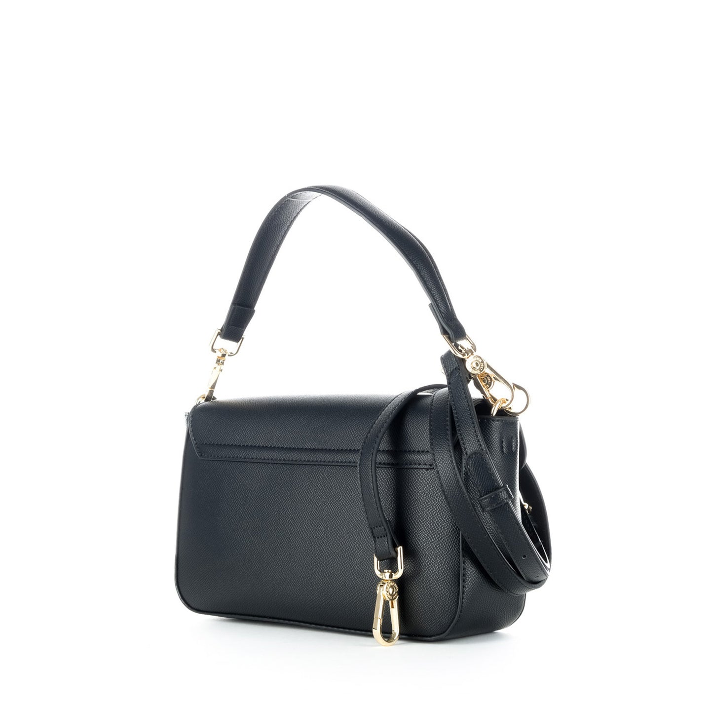 Bolsa Tiracolo U.S. Polo Assn. Preta com Logótipo Metálico Dourado