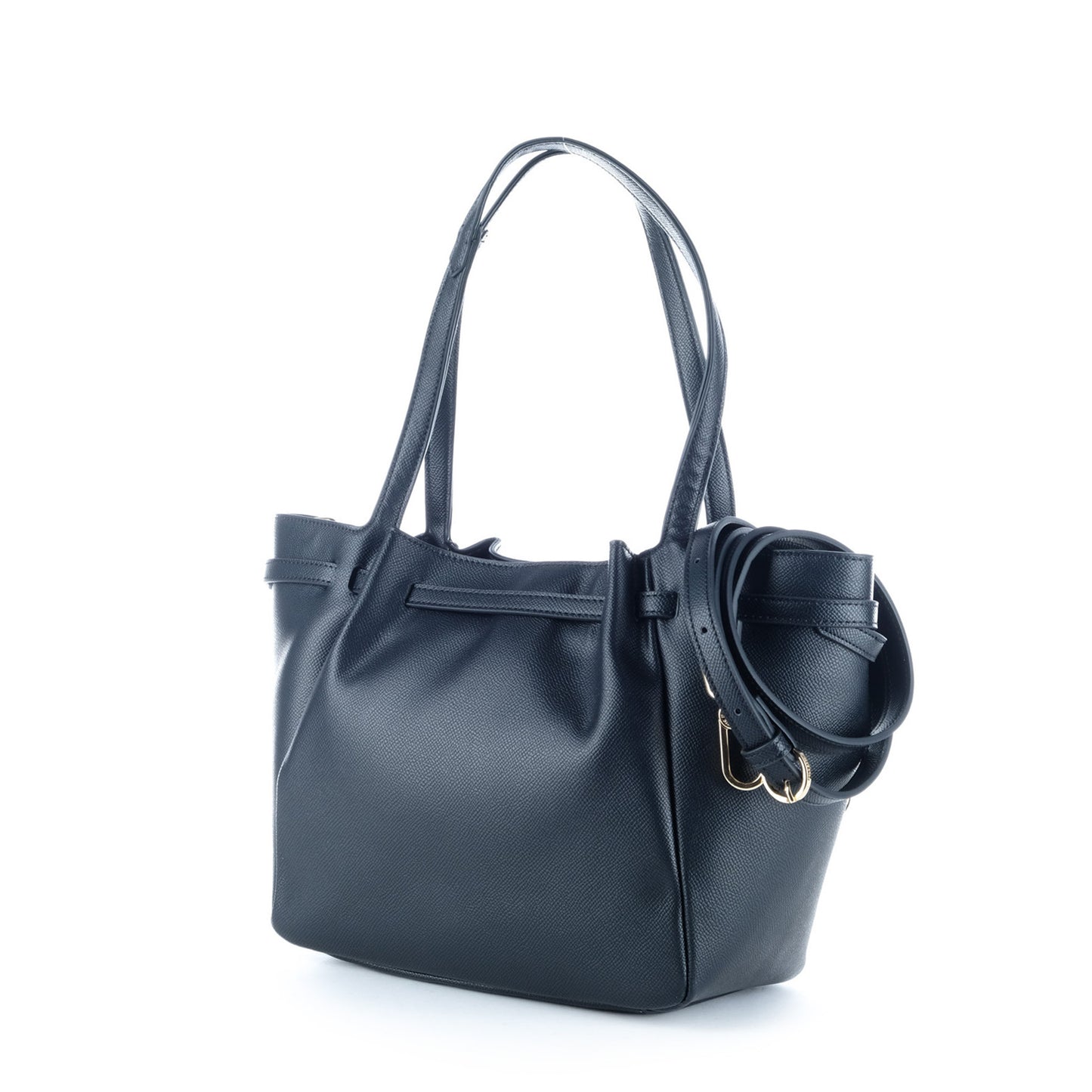 Bolsa Tote U.S. Polo Assn. Preta com Logótipo Metálico Dourado