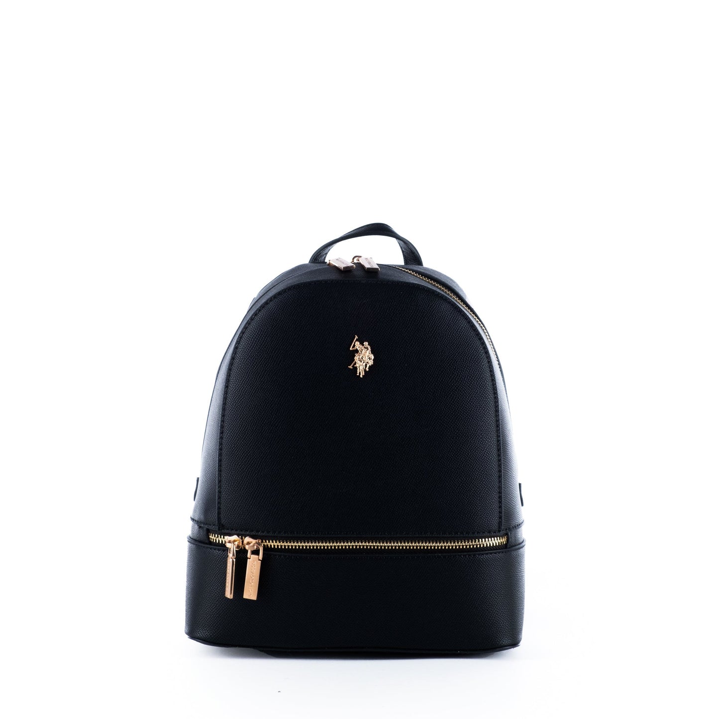 Mochila Mulher US Polo Preta com Detalhes Dourados