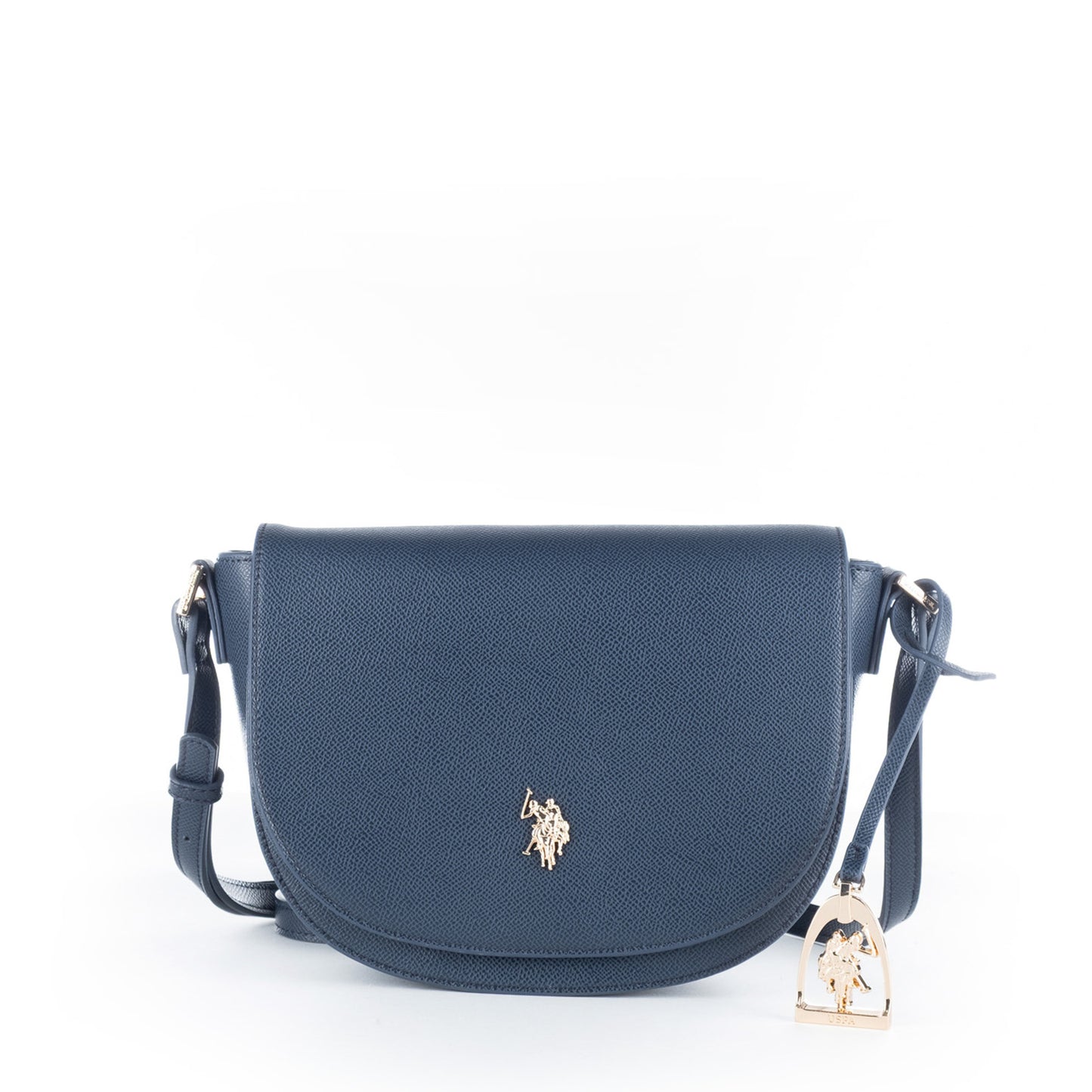 Bolsa Tiracolo U.S. Polo Assn. Azul Marinho com Logótipo Dourado