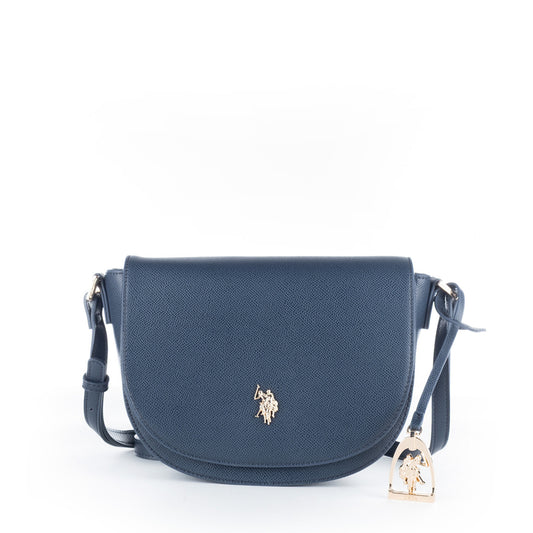 Bolsa Tiracolo U.S. Polo Assn. Azul Marinho com Logótipo Dourado