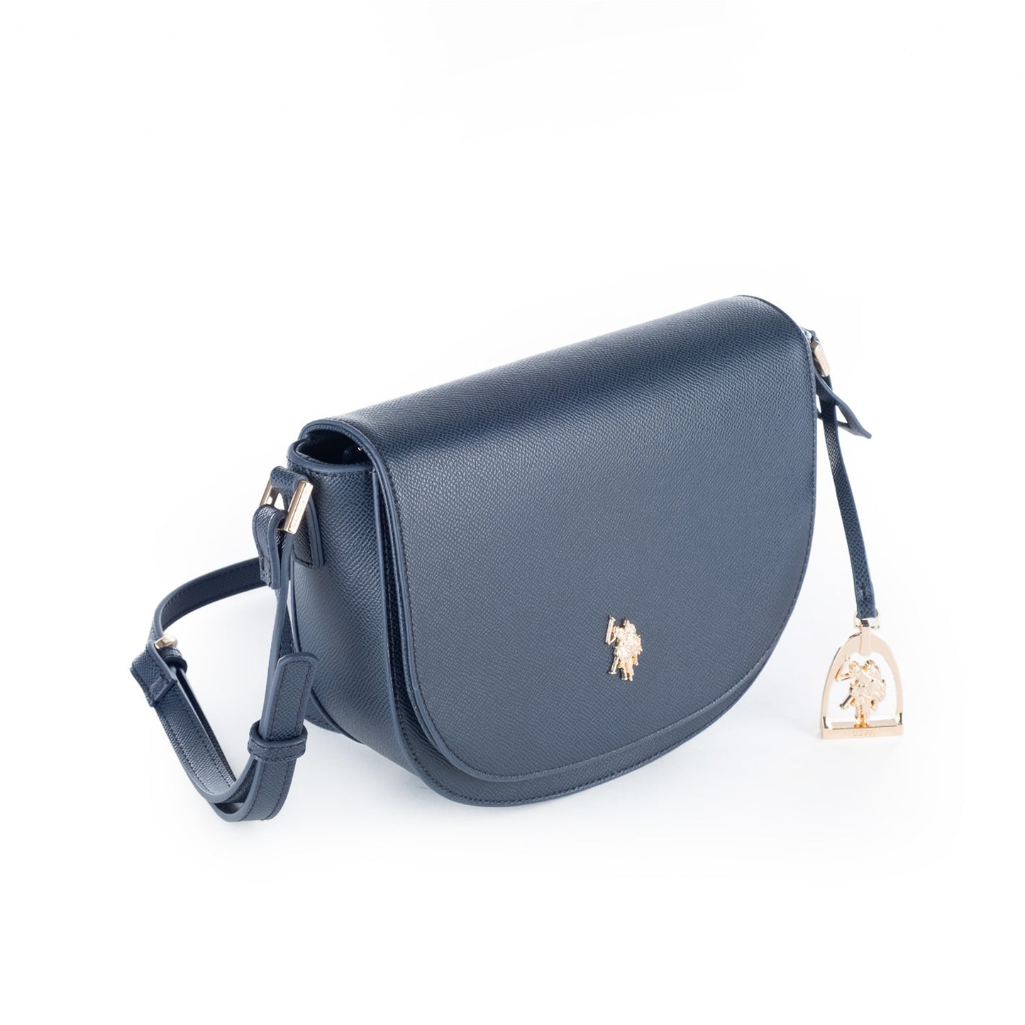 Bolsa Tiracolo U.S. Polo Assn. Azul Marinho com Logótipo Dourado