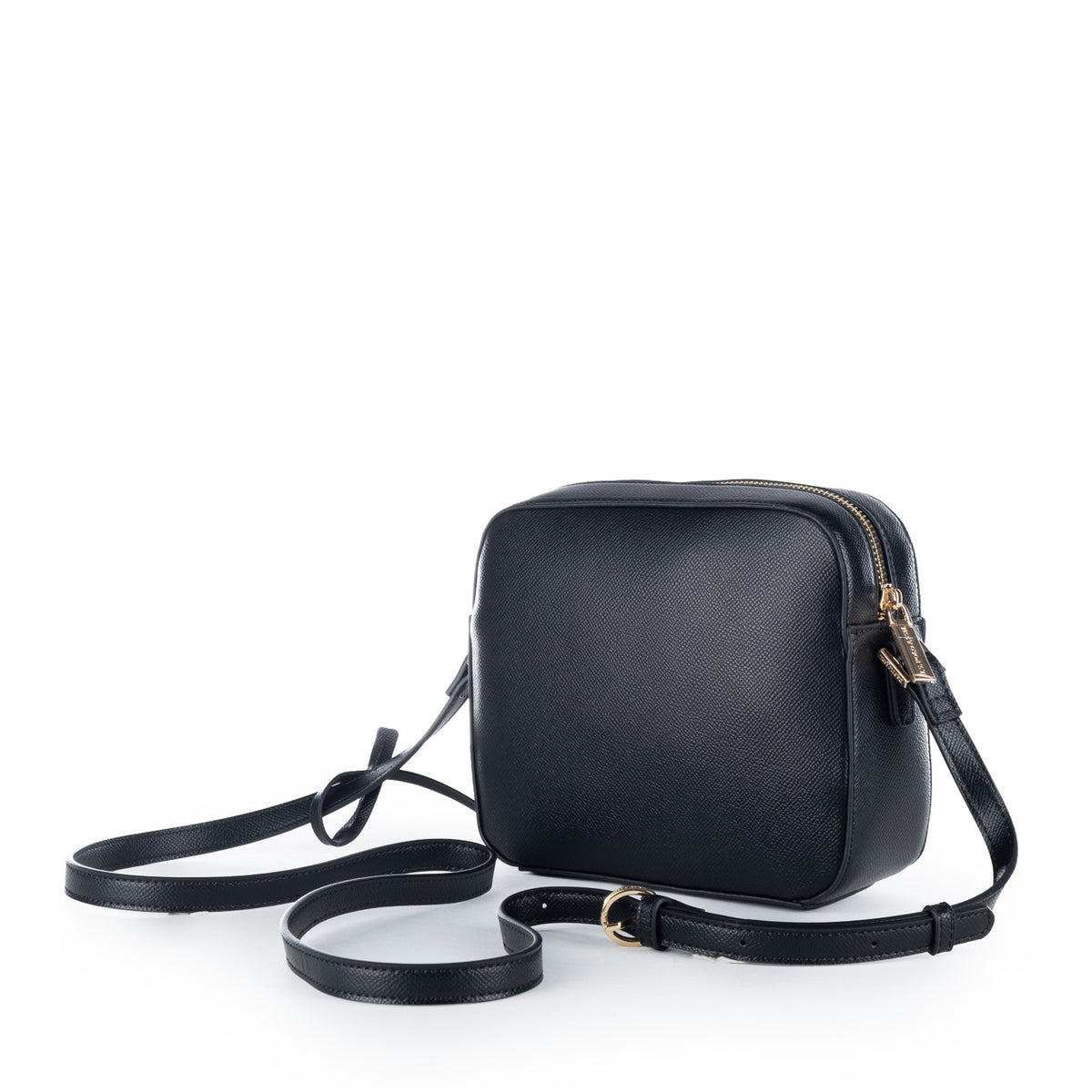 Bolsa Tiracolo U.S. Polo Assn. Preta com Logótipo Dourado