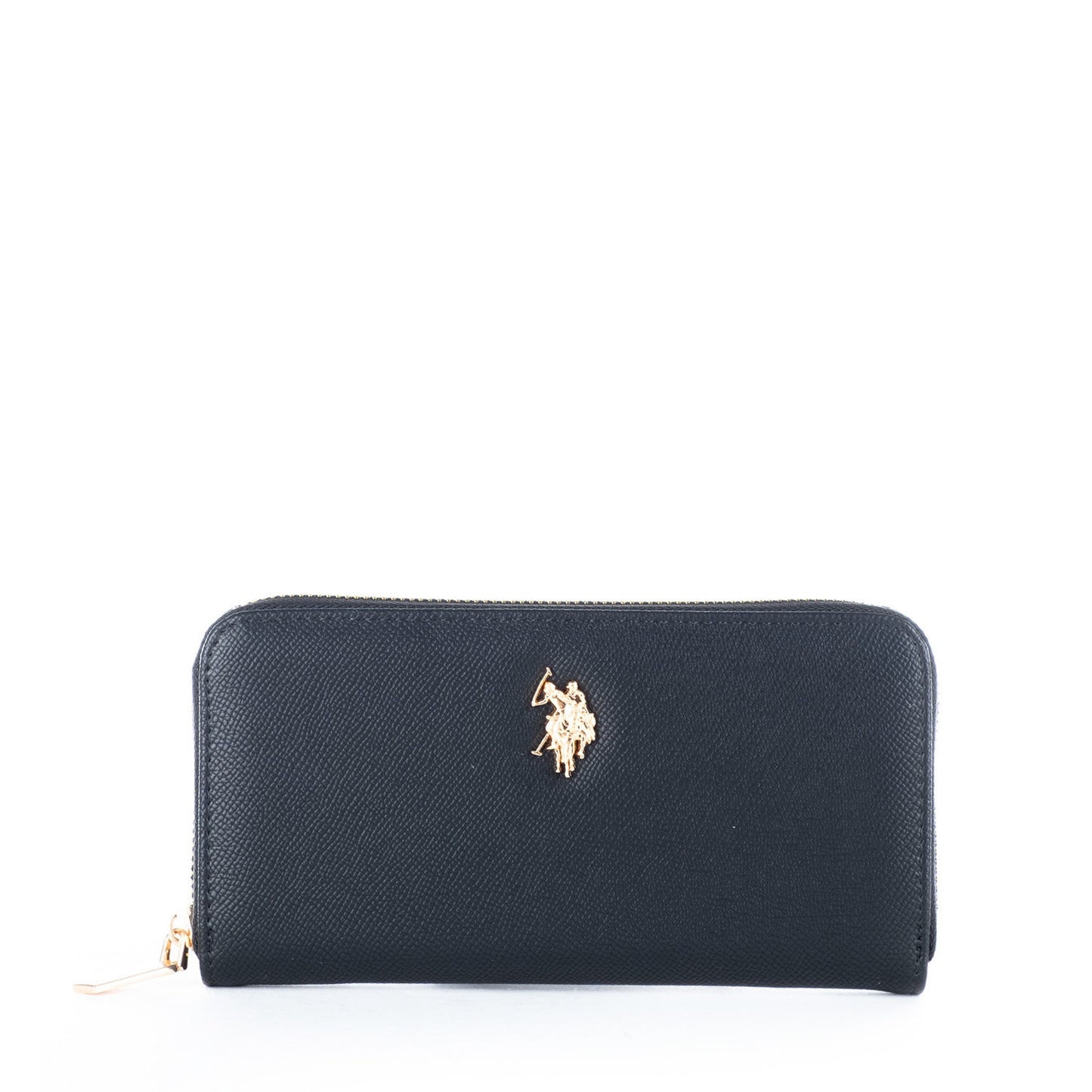 Carteira Mulher U.S. Polo Assn. Preta com Logótipo Dourado