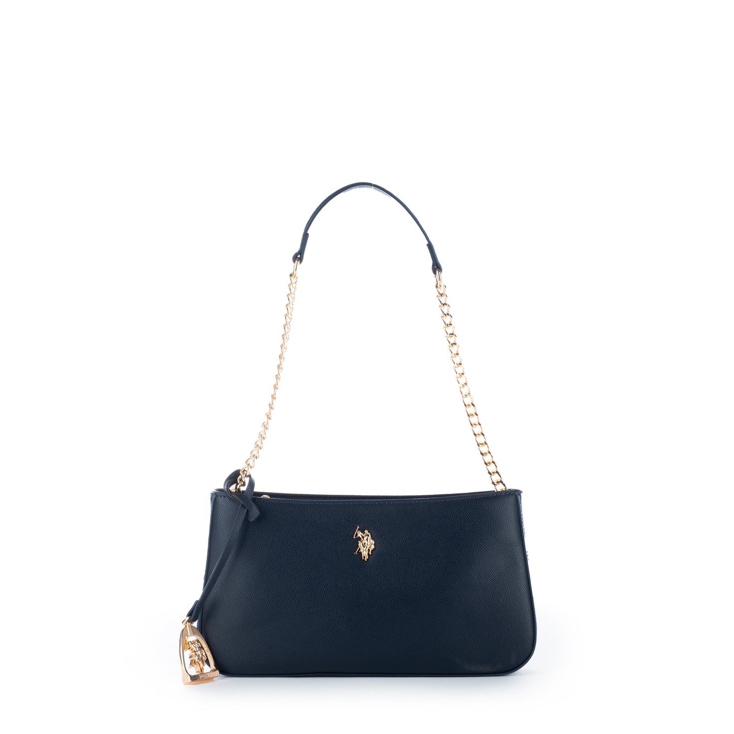 Bolsa de ombro US Polo Preto com Corrente e Logo