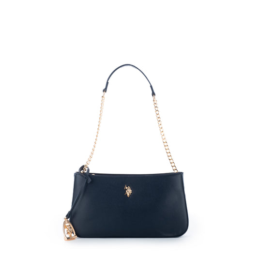 Bolsa de ombro US Polo Preto com Corrente e Logo