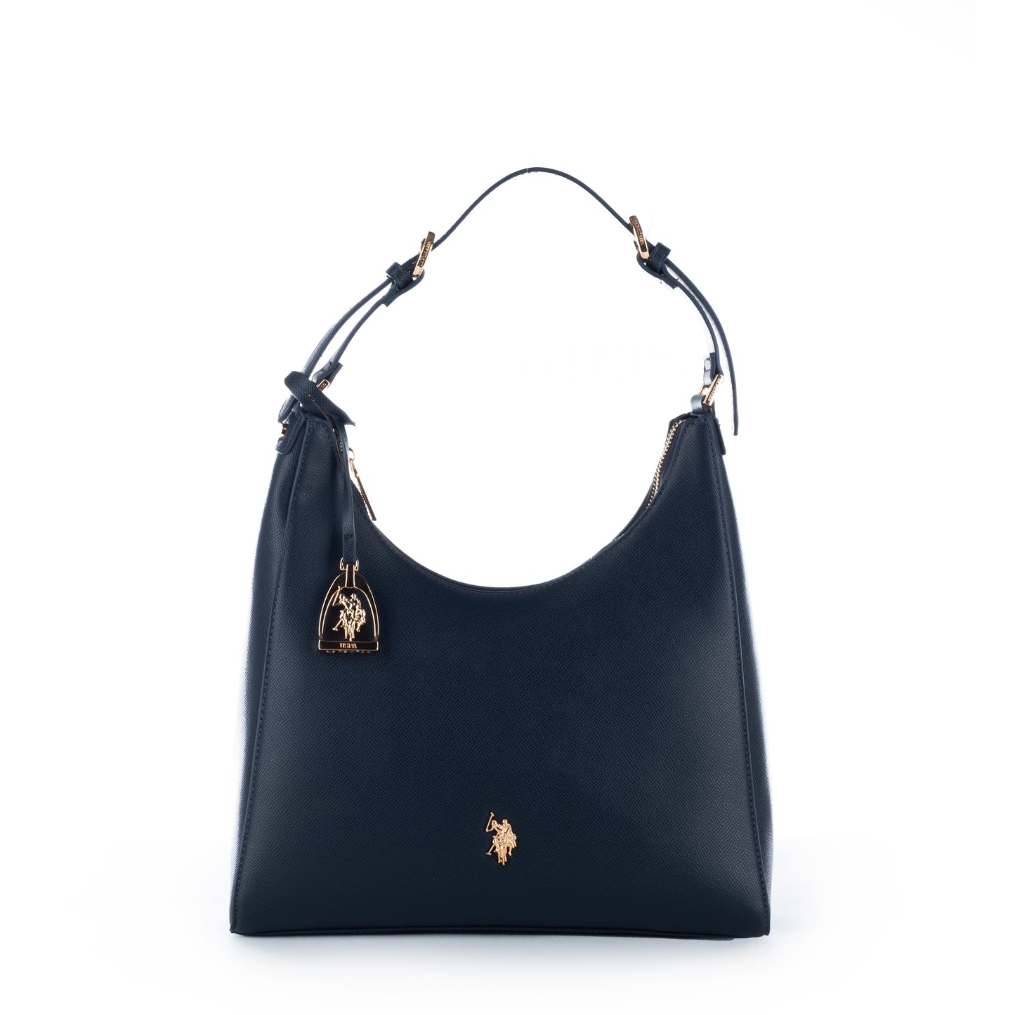Bolsa de Ombro US Polo Azul Marinho com Detalhes Dourados