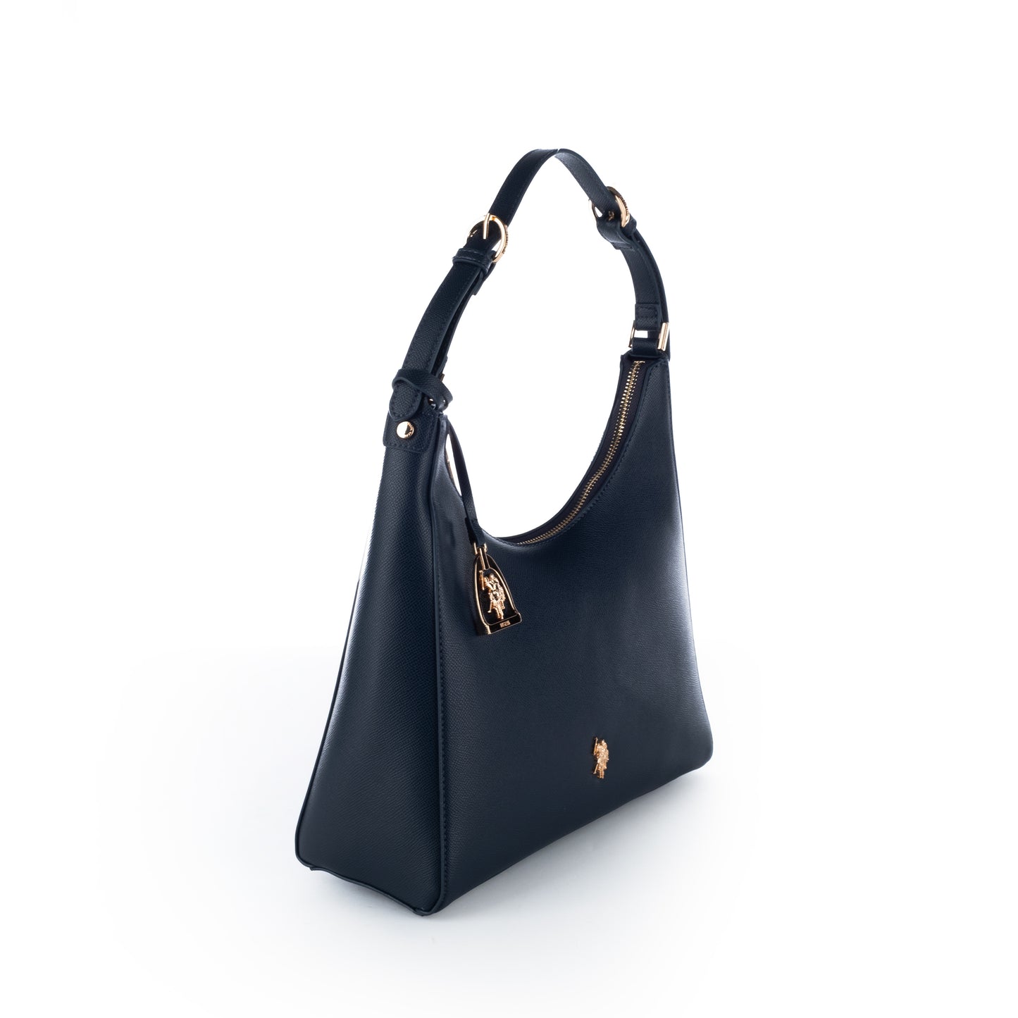 Bolsa de Ombro US Polo Azul Marinho com Detalhes Dourados