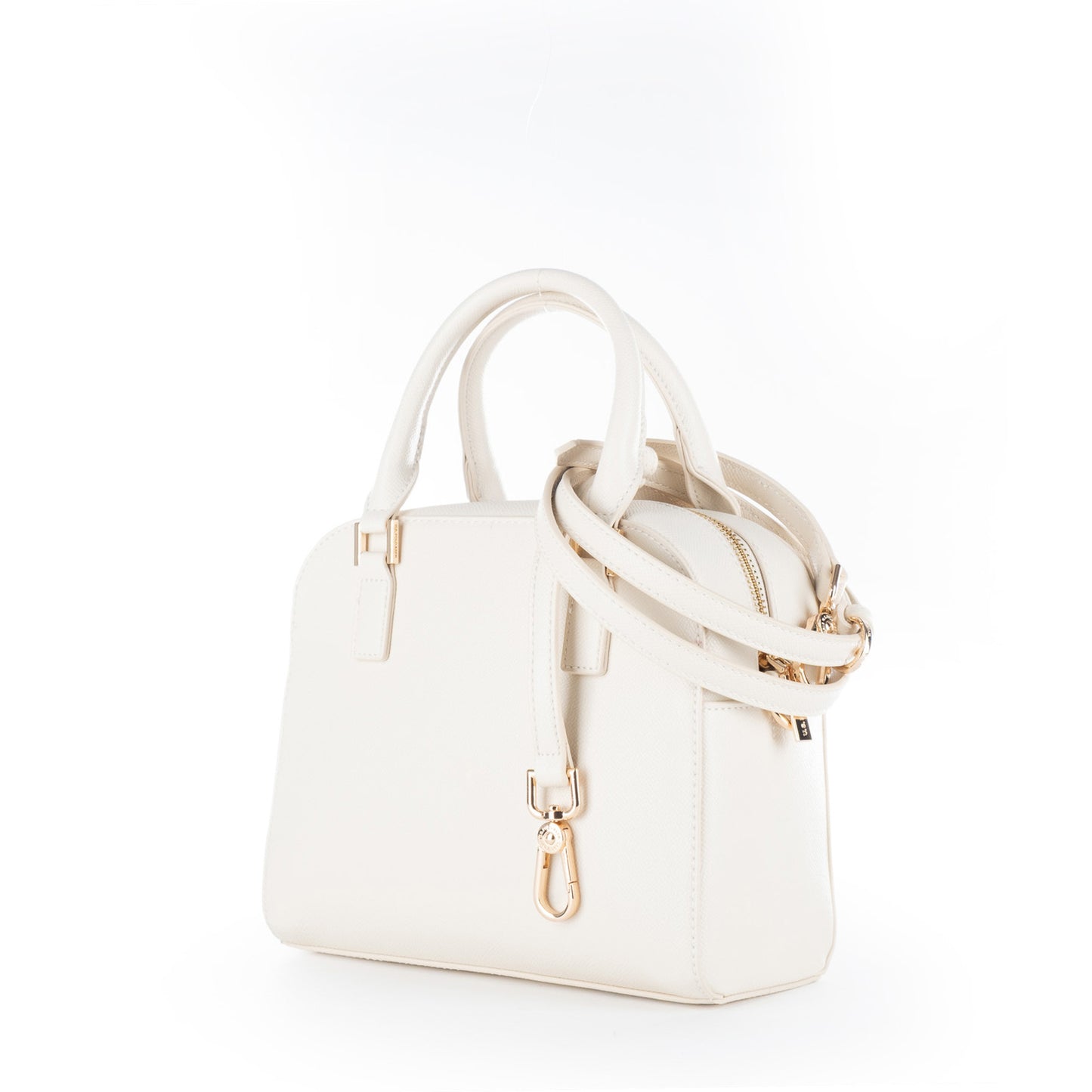 Bolsa Satchel U.S. Polo Assn. Branca com Alças e Detalhes Dourados