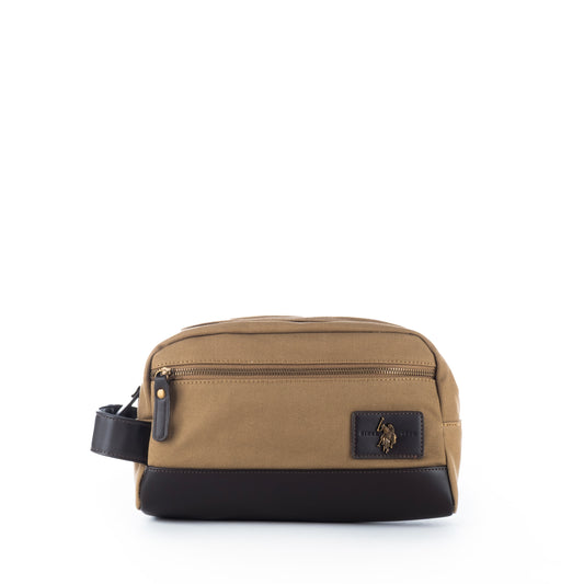 Masculino Saco US Polo Marrom com Detalhes em Couro