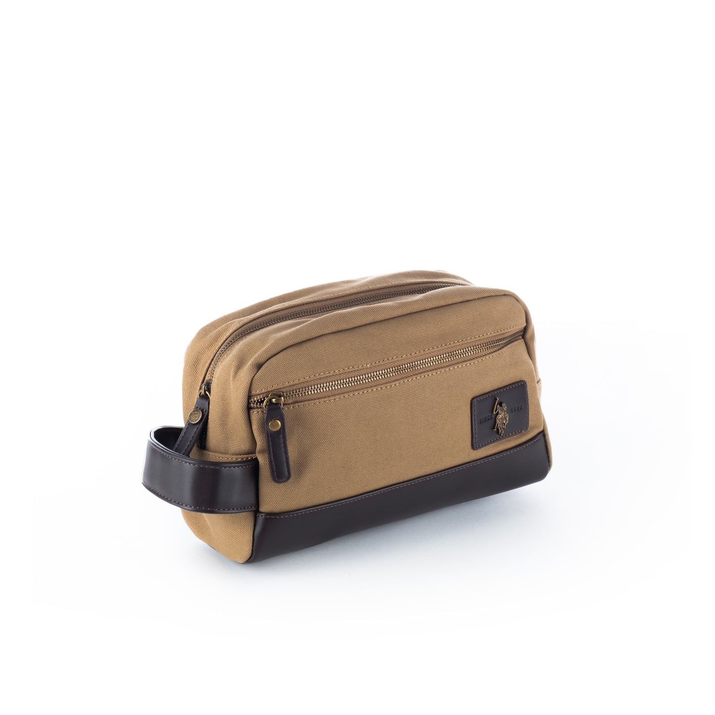 Masculino Saco US Polo Marrom com Detalhes em Couro