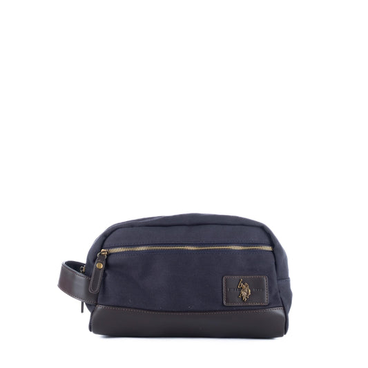 Bolsa de Higiene de Homem US Polo em Tecido Azul Escuro com Base Sintética
