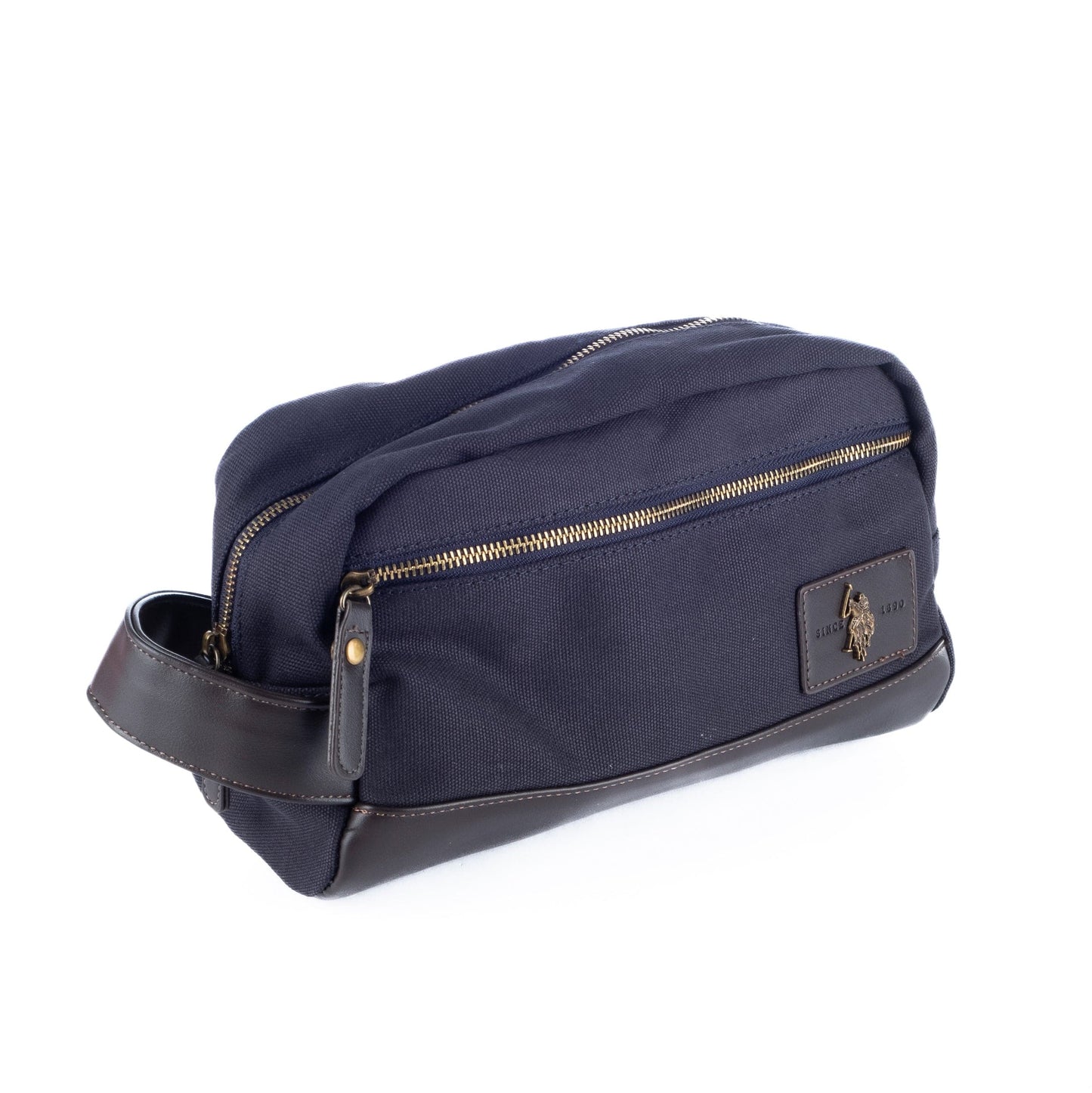 Bolsa de Higiene de Homem US Polo em Tecido Azul Escuro com Base Sintética