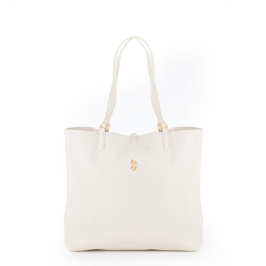 Bolsa Tote U.S. Polo Assn. Branca com Bolsa Removível e Alças Duplas