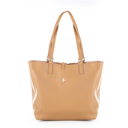 Bolsa Tote U.S. Polo Assn. Castanha com Bolsa Removível e Alças Duplas