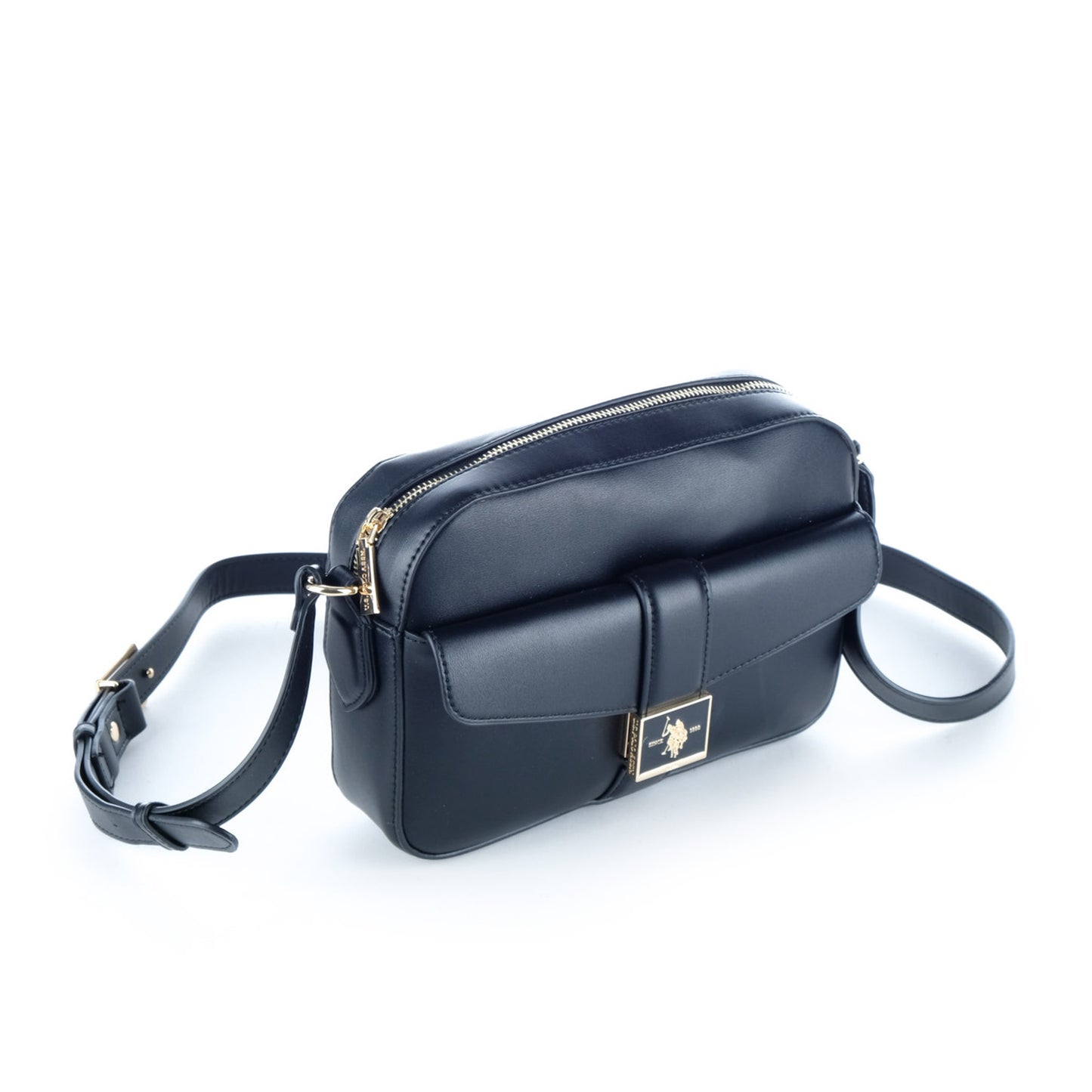 Bolsa Tiracolo U.S. Polo Assn. Azul Escuro com Logótipo Metálico Frontal