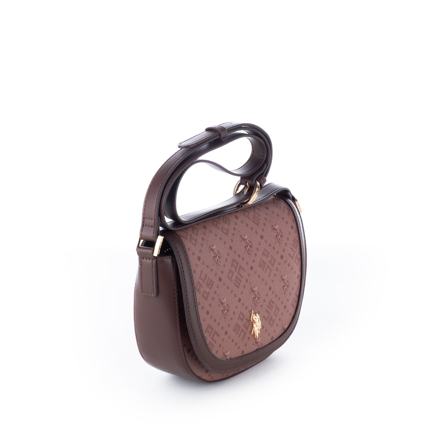 Bolsa Tiracolo US Polo Marrom com Alça Ajustável