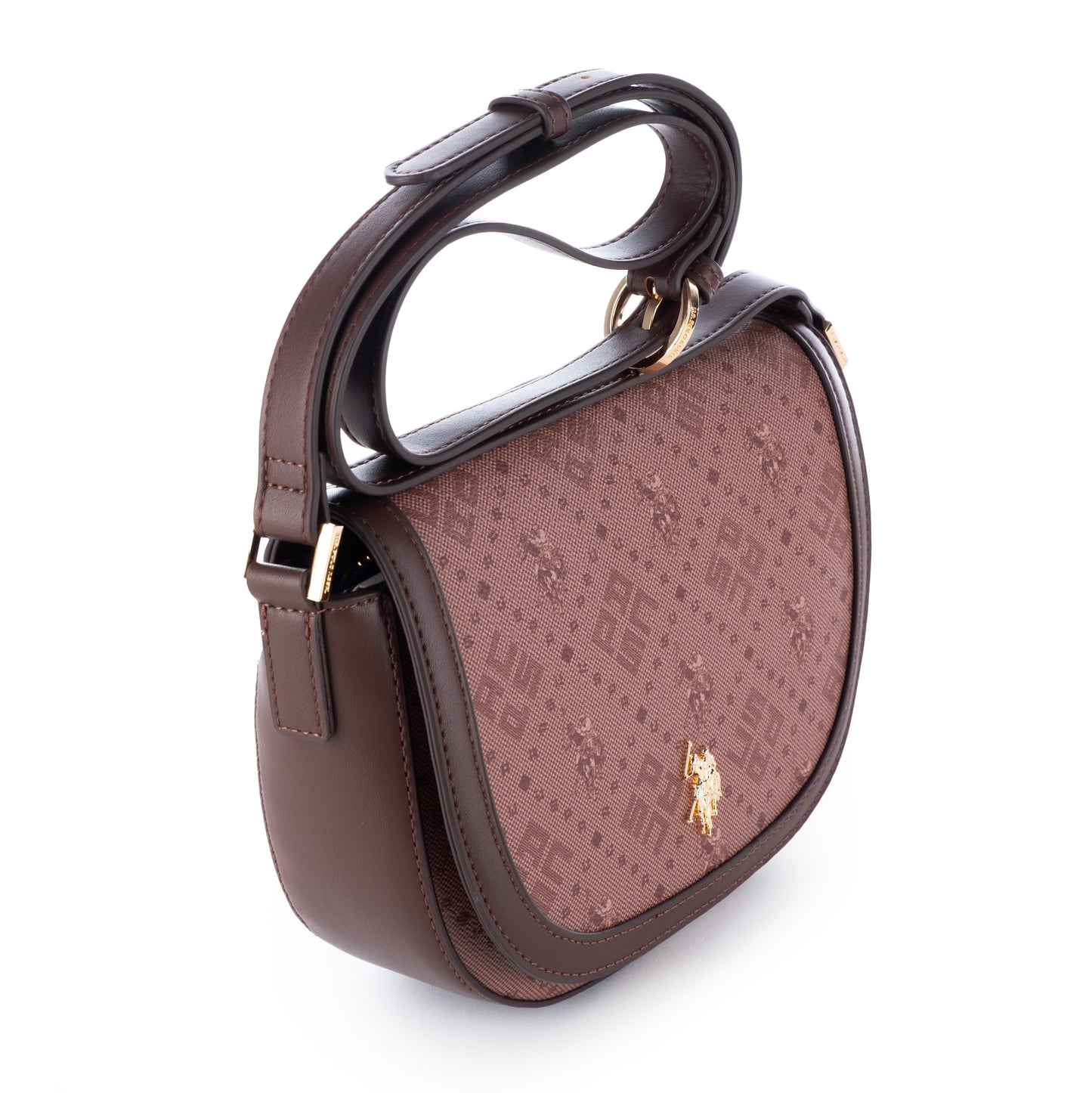 Bolsa Tiracolo US Polo Marrom com Alça Ajustável